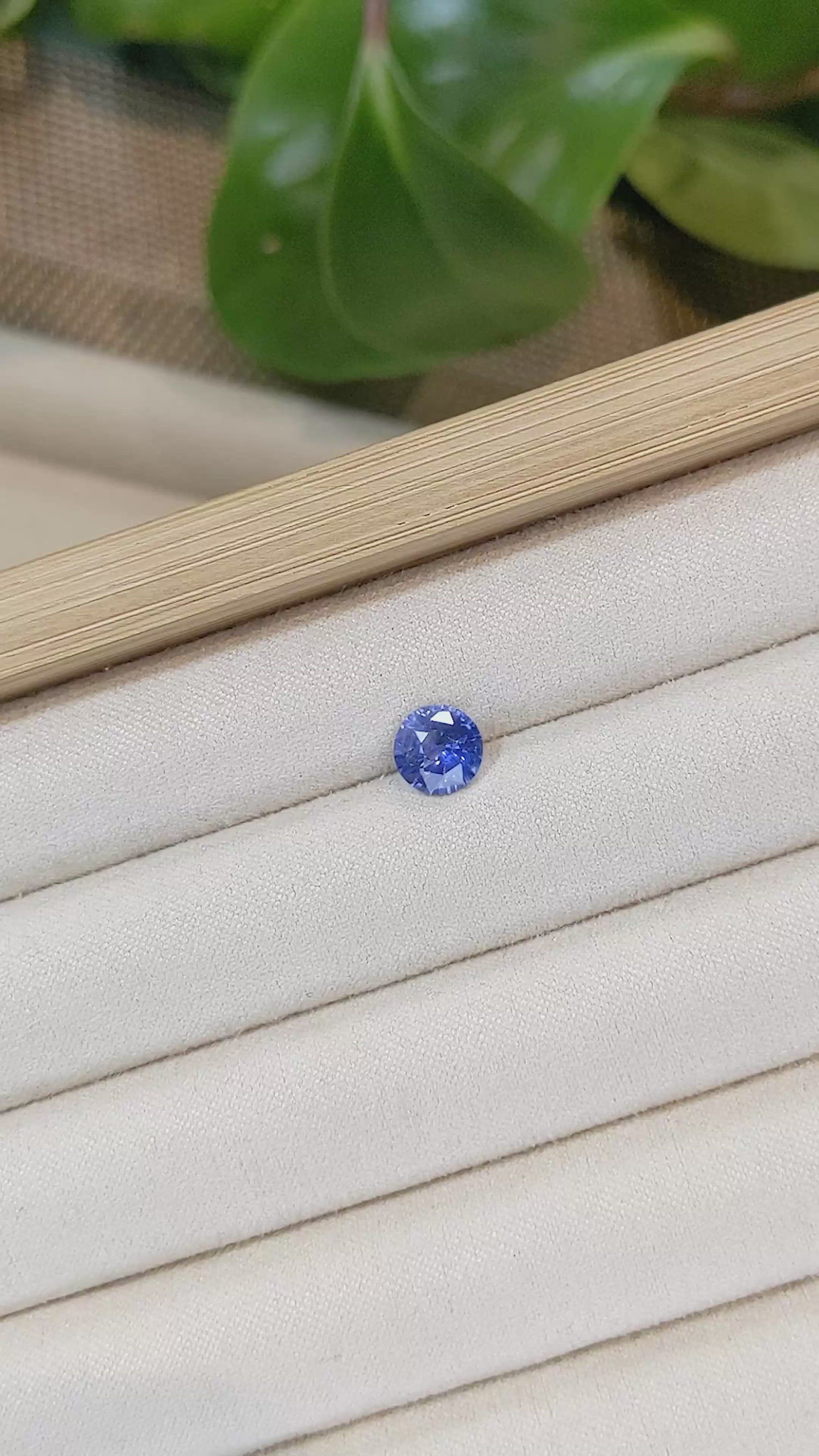1.55 Ct. Blue Sapphire from Ceylon (Sri Lanka) Size Video