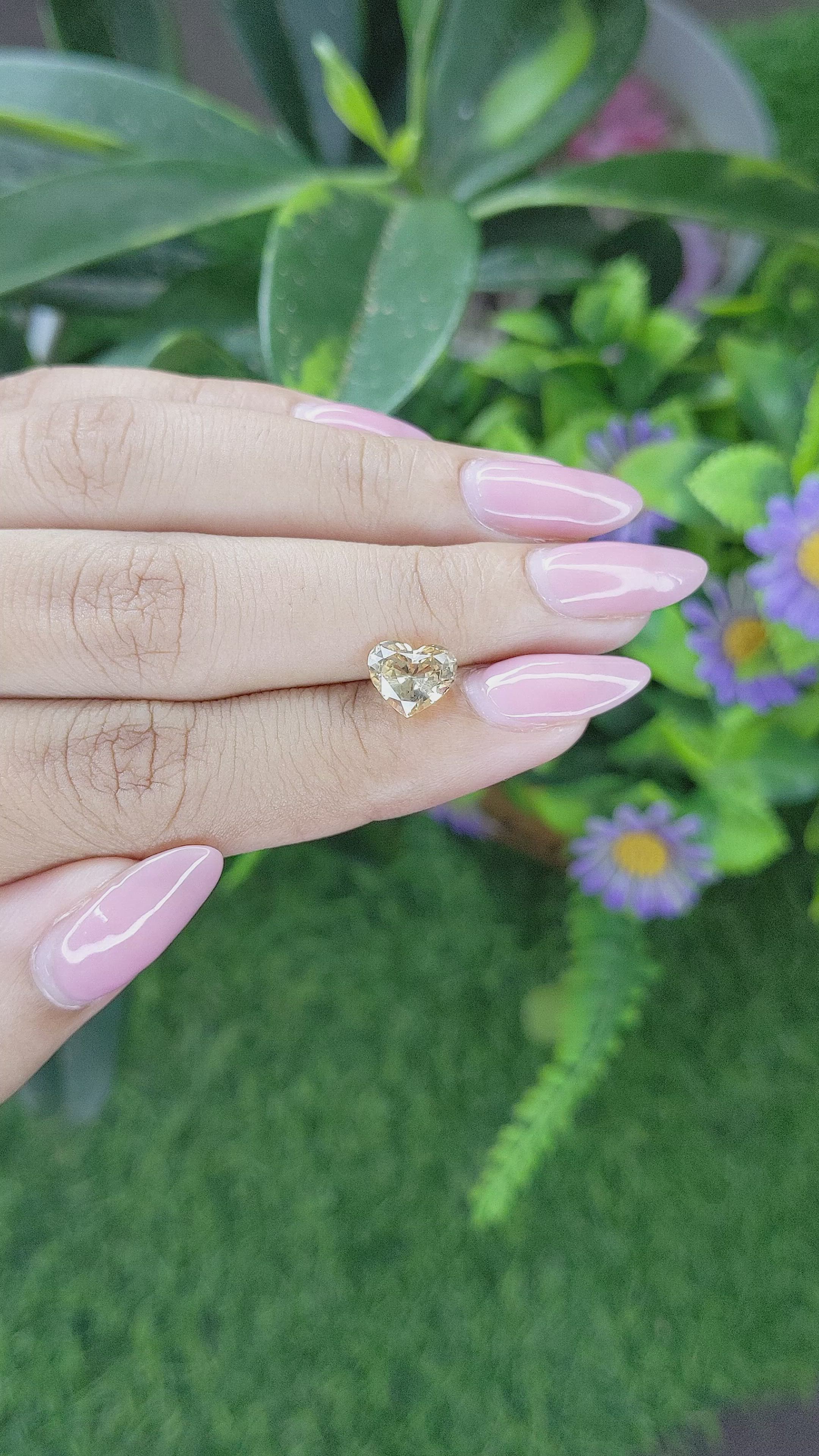 2.13 Ct. Peach Sapphire from Ceylon (Sri Lanka) Size Video