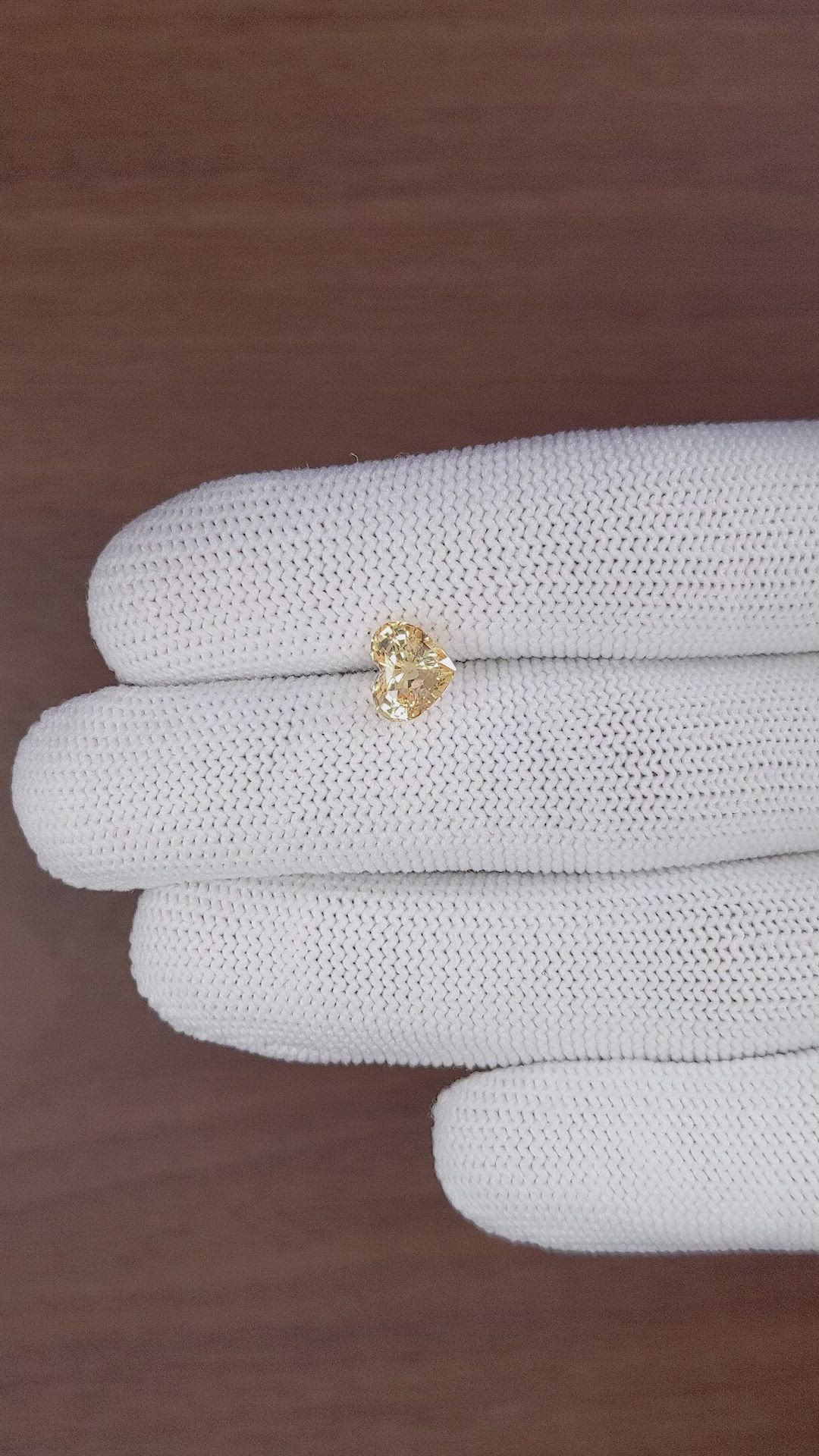 2.13 Ct. Peach Sapphire from Ceylon (Sri Lanka) Size Video