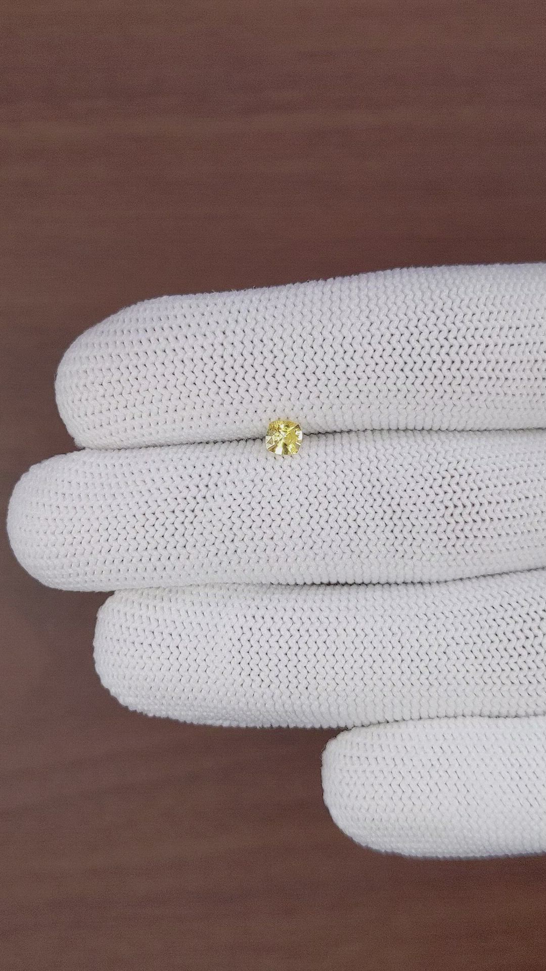 0.29 Ct. Yellow Sapphire from Ceylon (Sri Lanka) Size Video