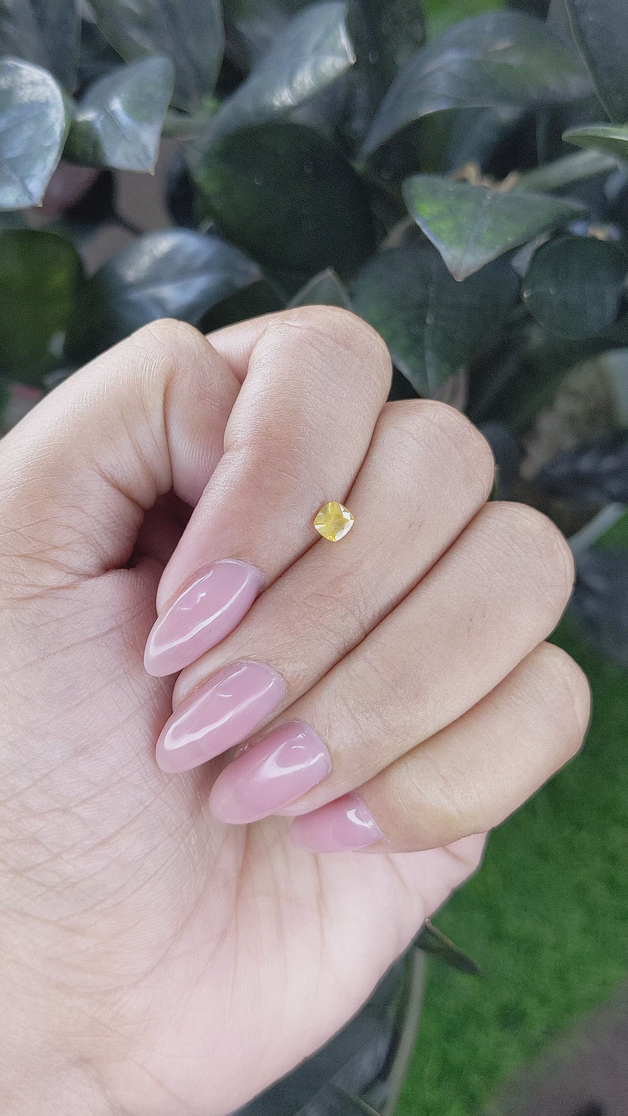 0.31 Ct. Yellow Sapphire from Ceylon (Sri Lanka) Size Video