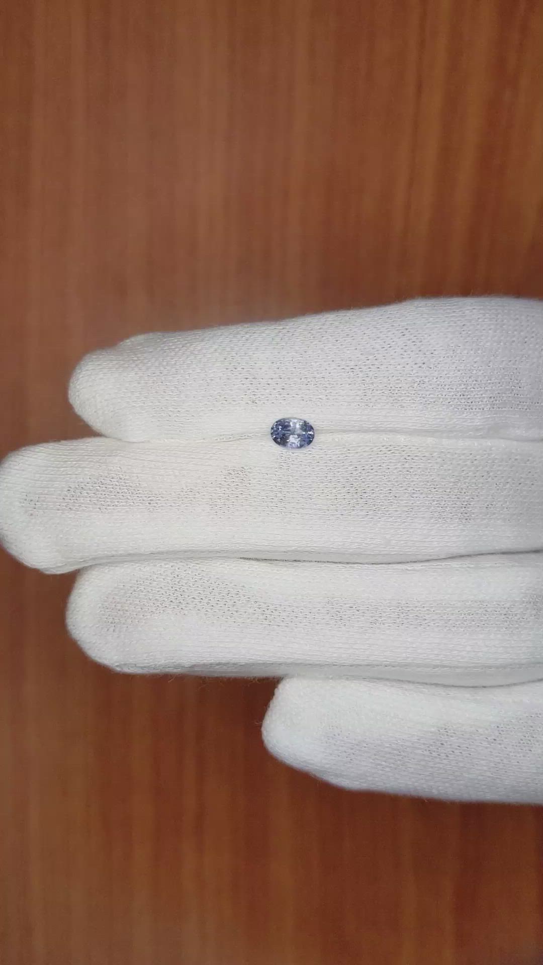 0.47 Ct. Blue Sapphire from Ceylon (Sri Lanka) Size Video
