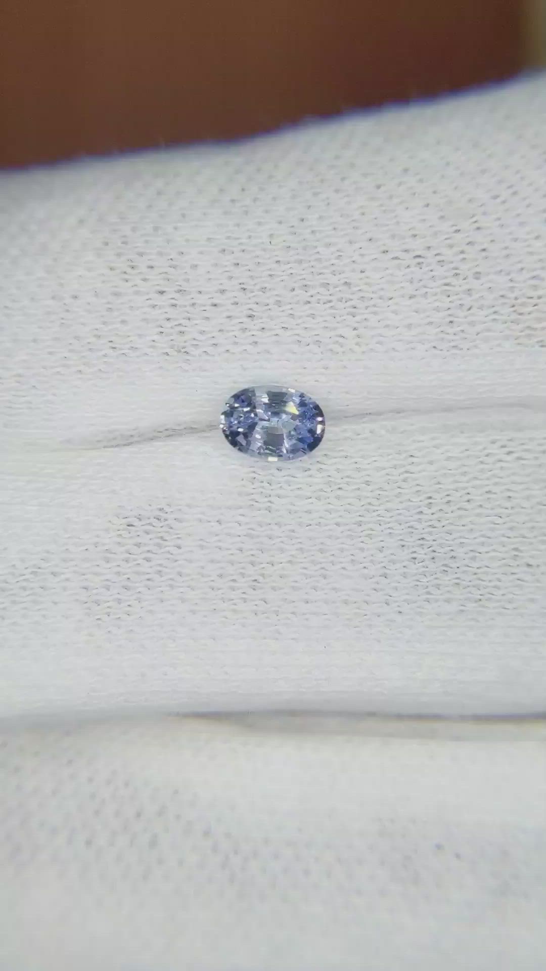 0.47 Ct. Blue Sapphire from Ceylon (Sri Lanka) Size Video