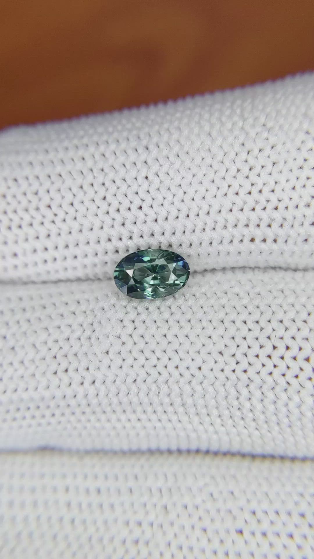 1.05 Ct. Bluish Green Sapphire from Madagascar Size Video