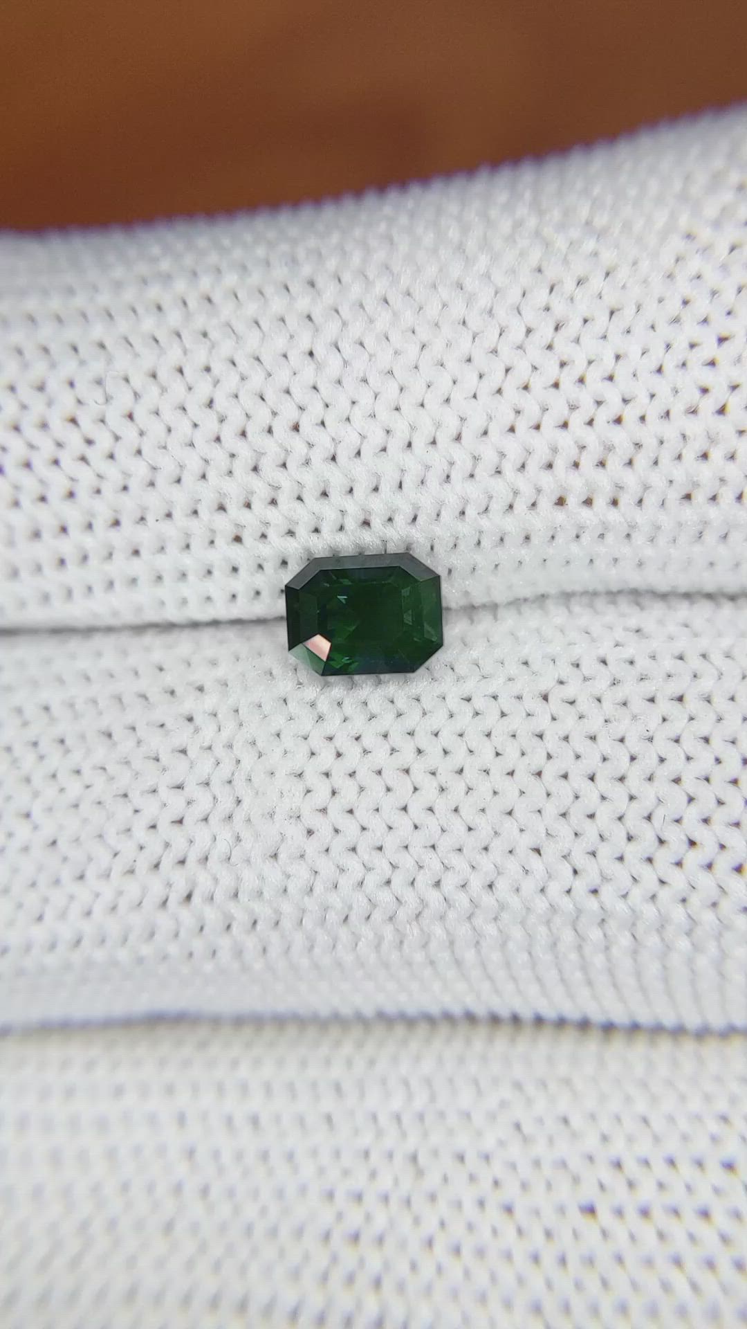 1.03 Ct. Bluish Green Sapphire from Madagascar Size Video