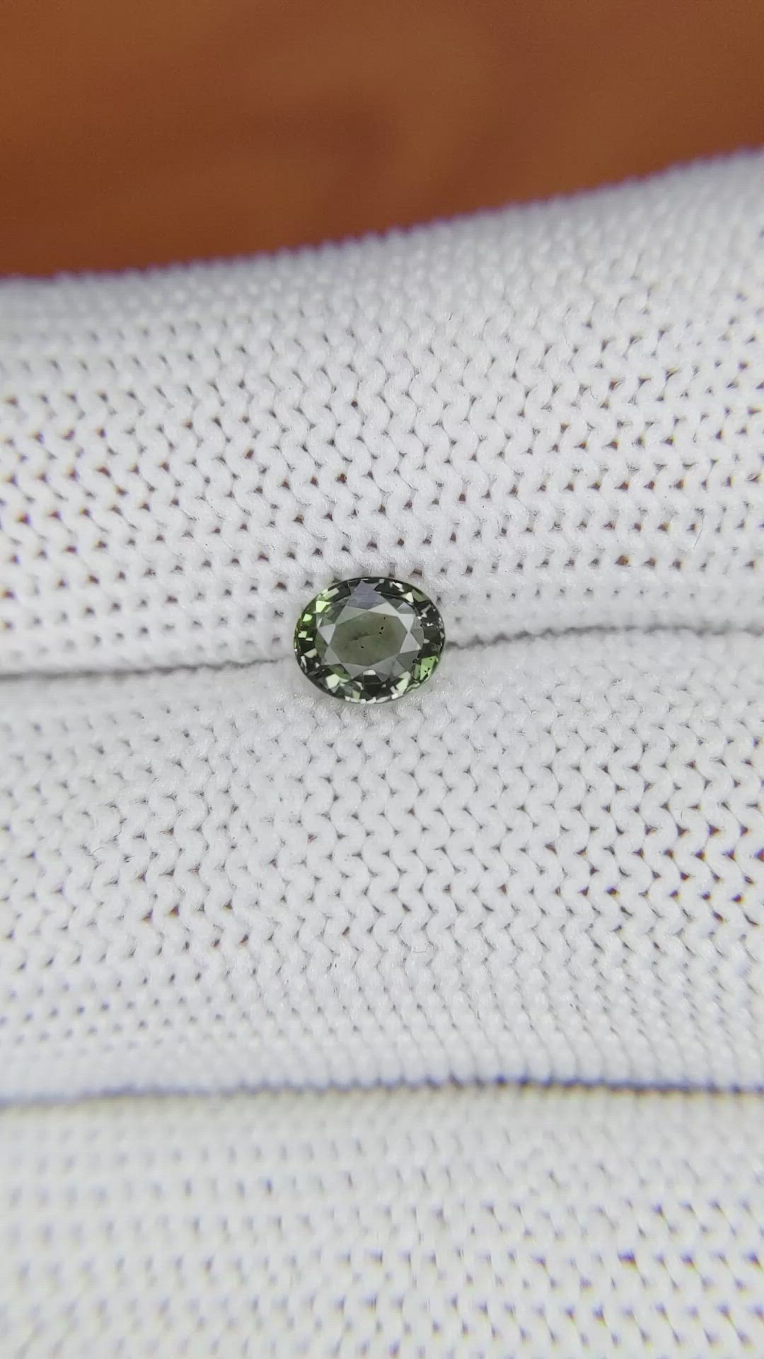 0.76 Ct. Green Sapphire from Madagascar Size Video