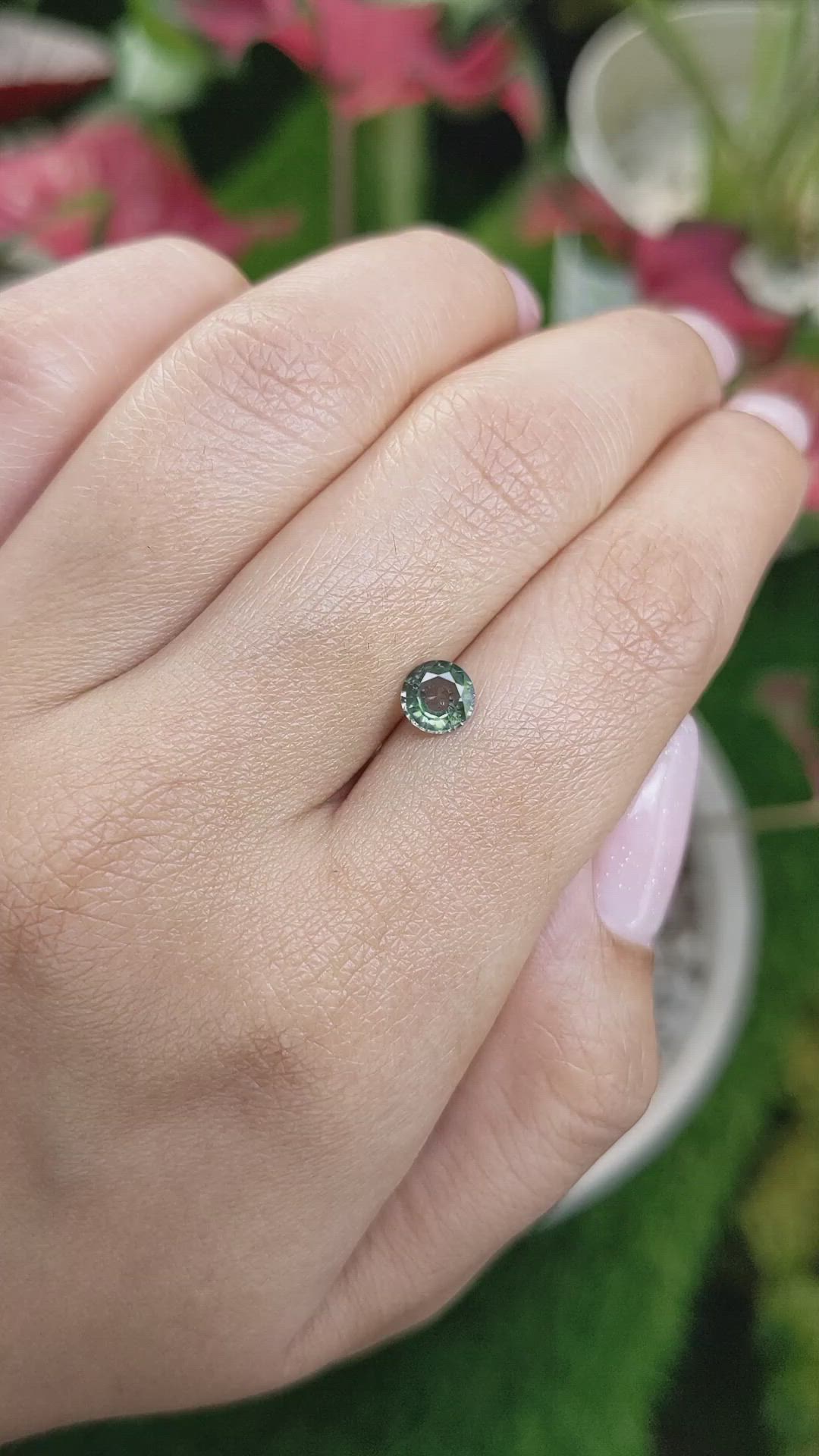 0.75 Ct. Green Sapphire from Madagascar Size Video
