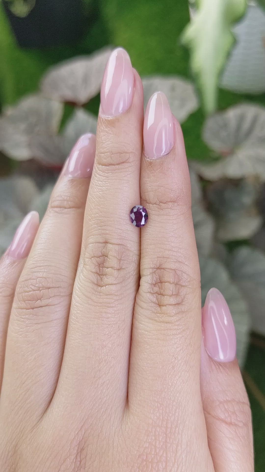 0.55 Ct. Pinkish Purple Sapphire from Madagascar Size Video