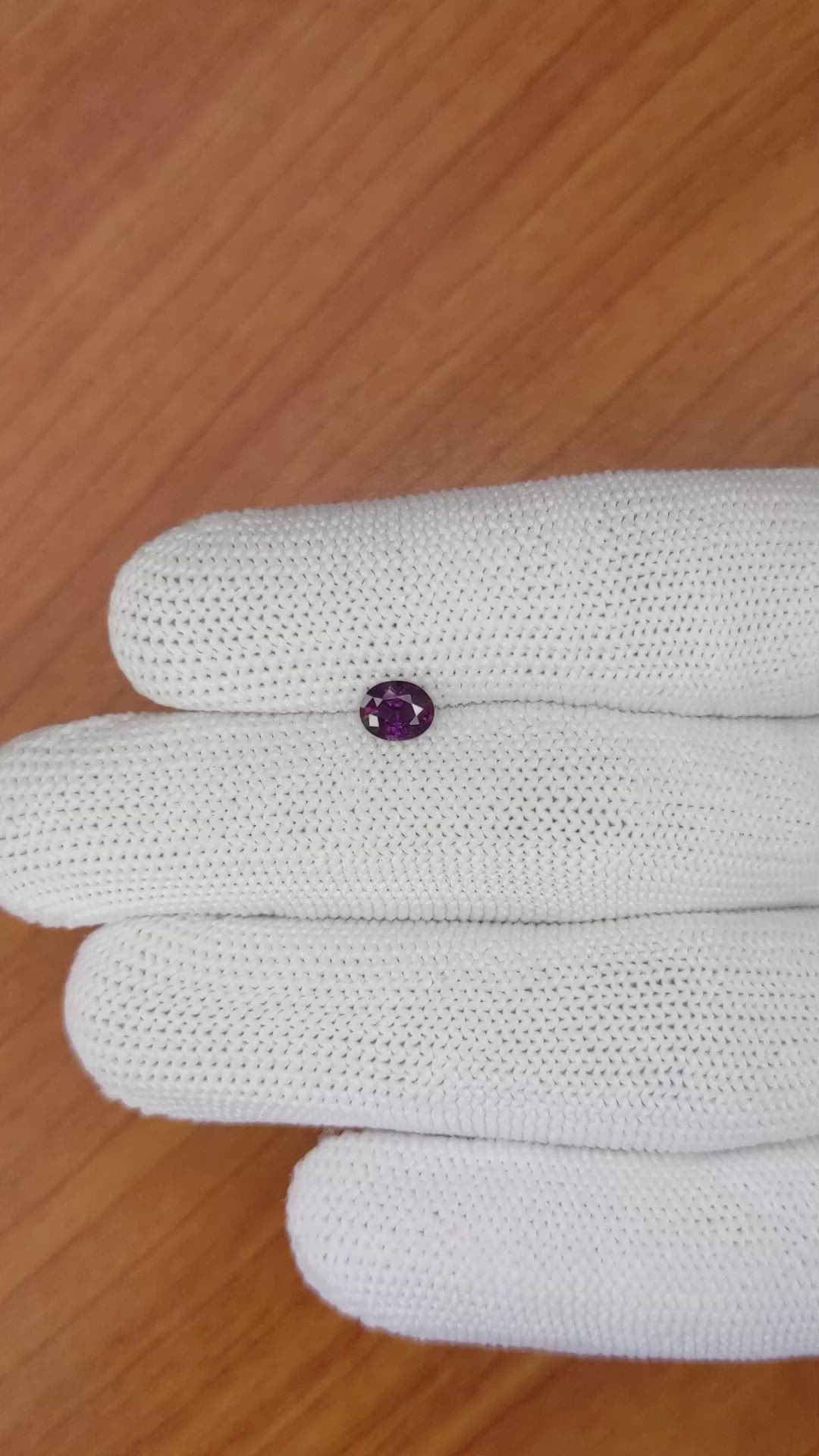 0.55 Ct. Pinkish Purple Sapphire from Madagascar Size Video