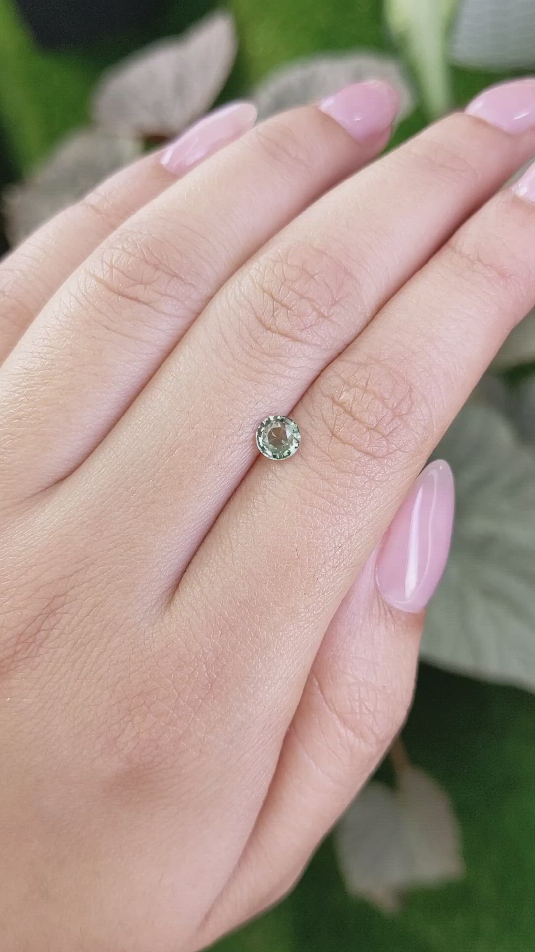 0.58 Ct. Green Sapphire from Madagascar Size Video