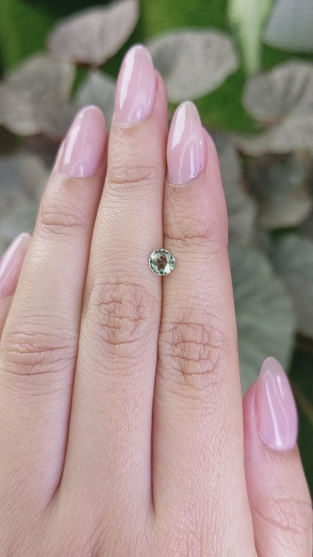 0.58 Ct. Green Sapphire from Madagascar Size Video