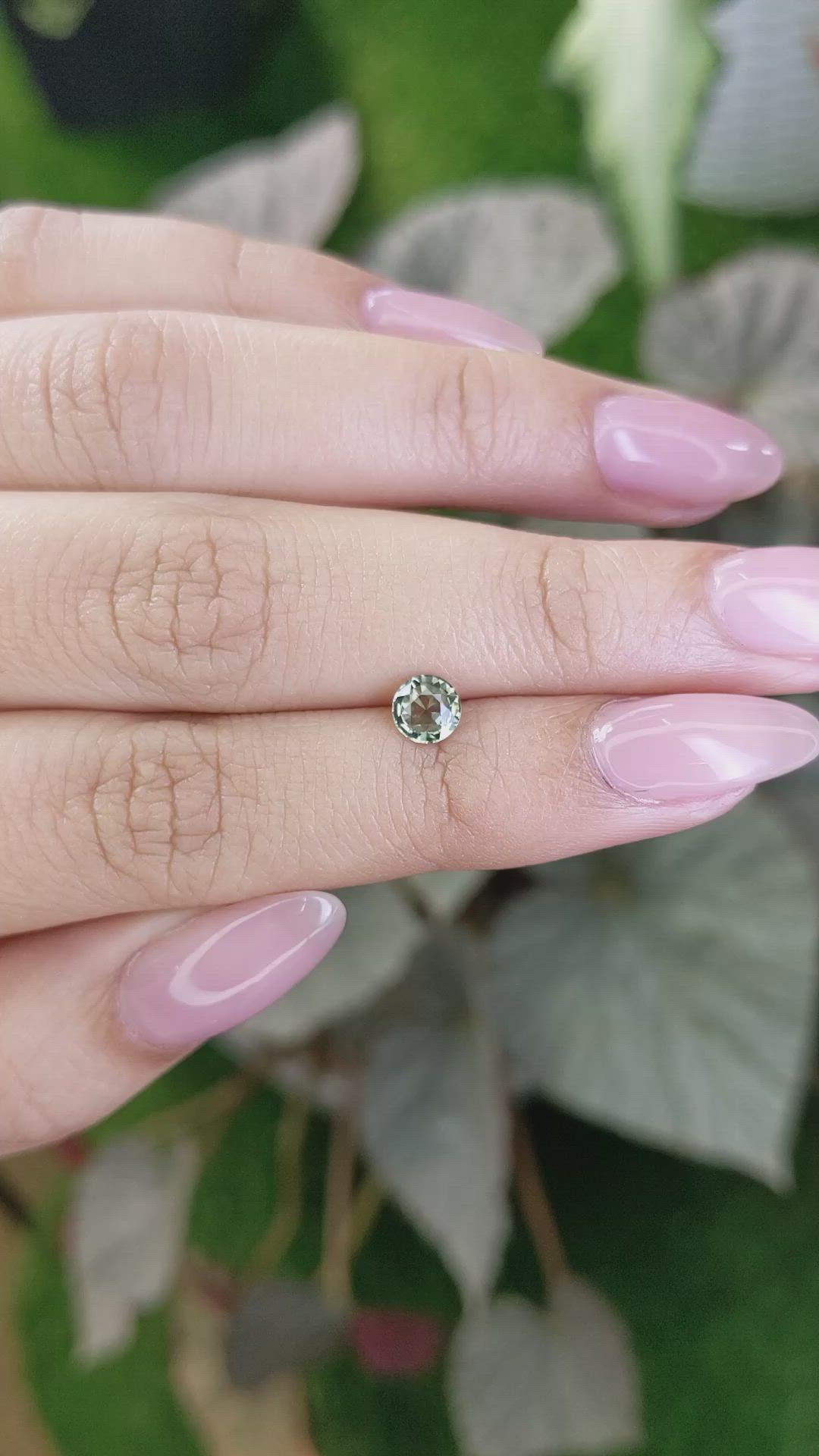 0.58 Ct. Green Sapphire from Madagascar Size Video