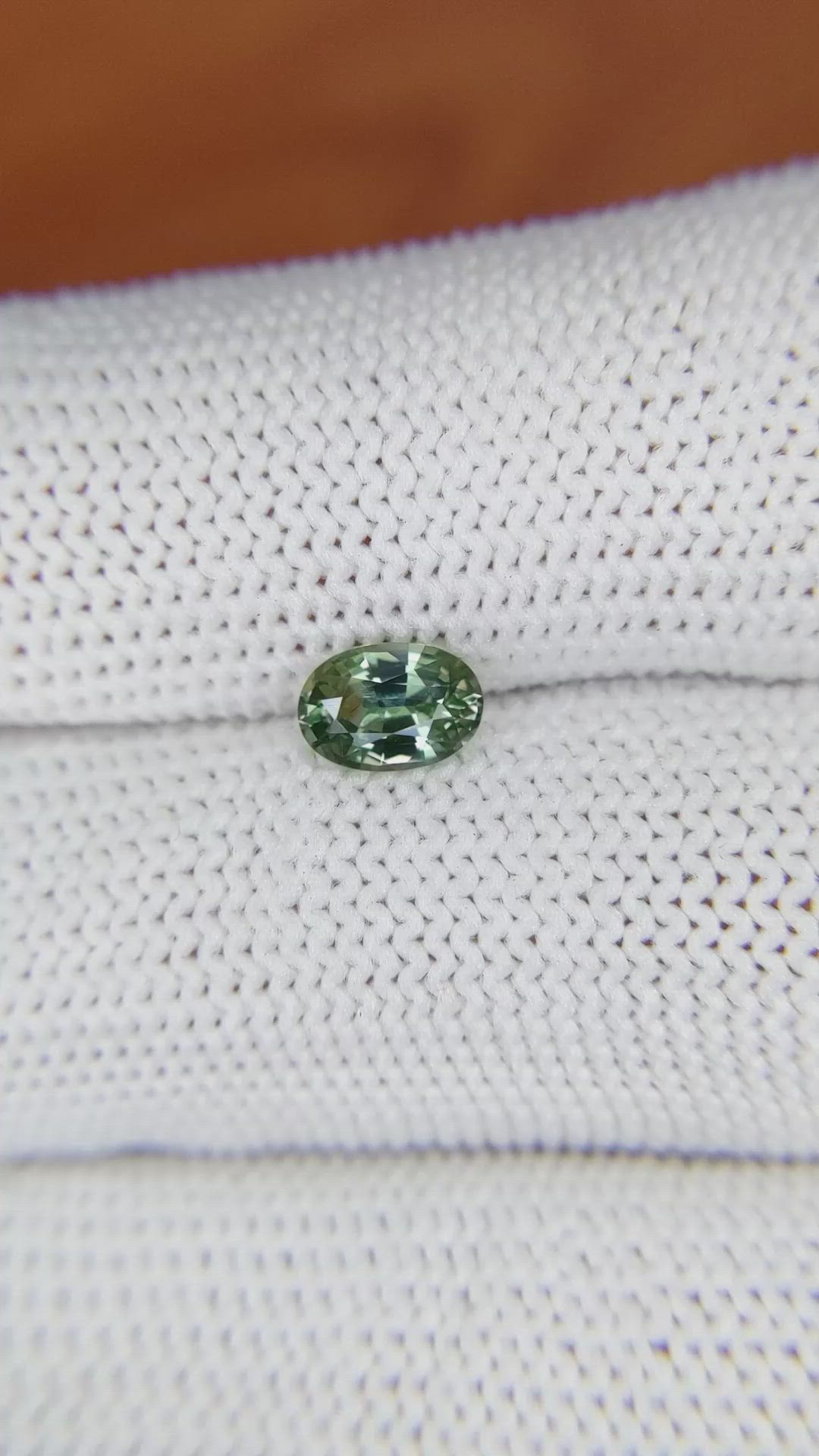 0.78 Ct. Green Sapphire from Madagascar Size Video