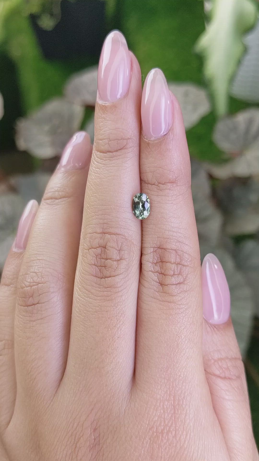 0.78 Ct. Green Sapphire from Madagascar Size Video