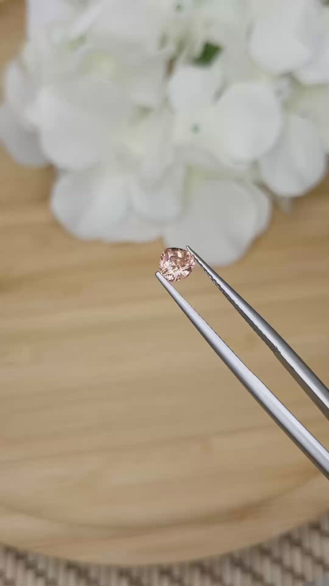0.62 Ct. Peach Sapphire from Madagascar Size Video