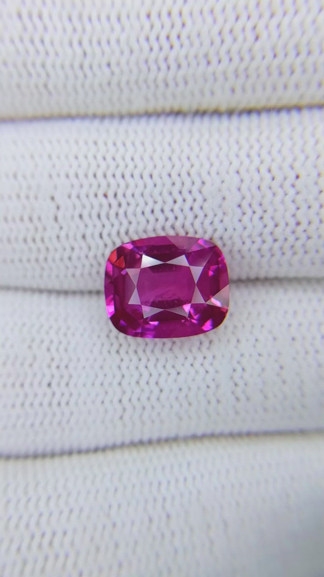 6.06 Ct. Purplish Pink Sapphire from Madagascar Size Video
