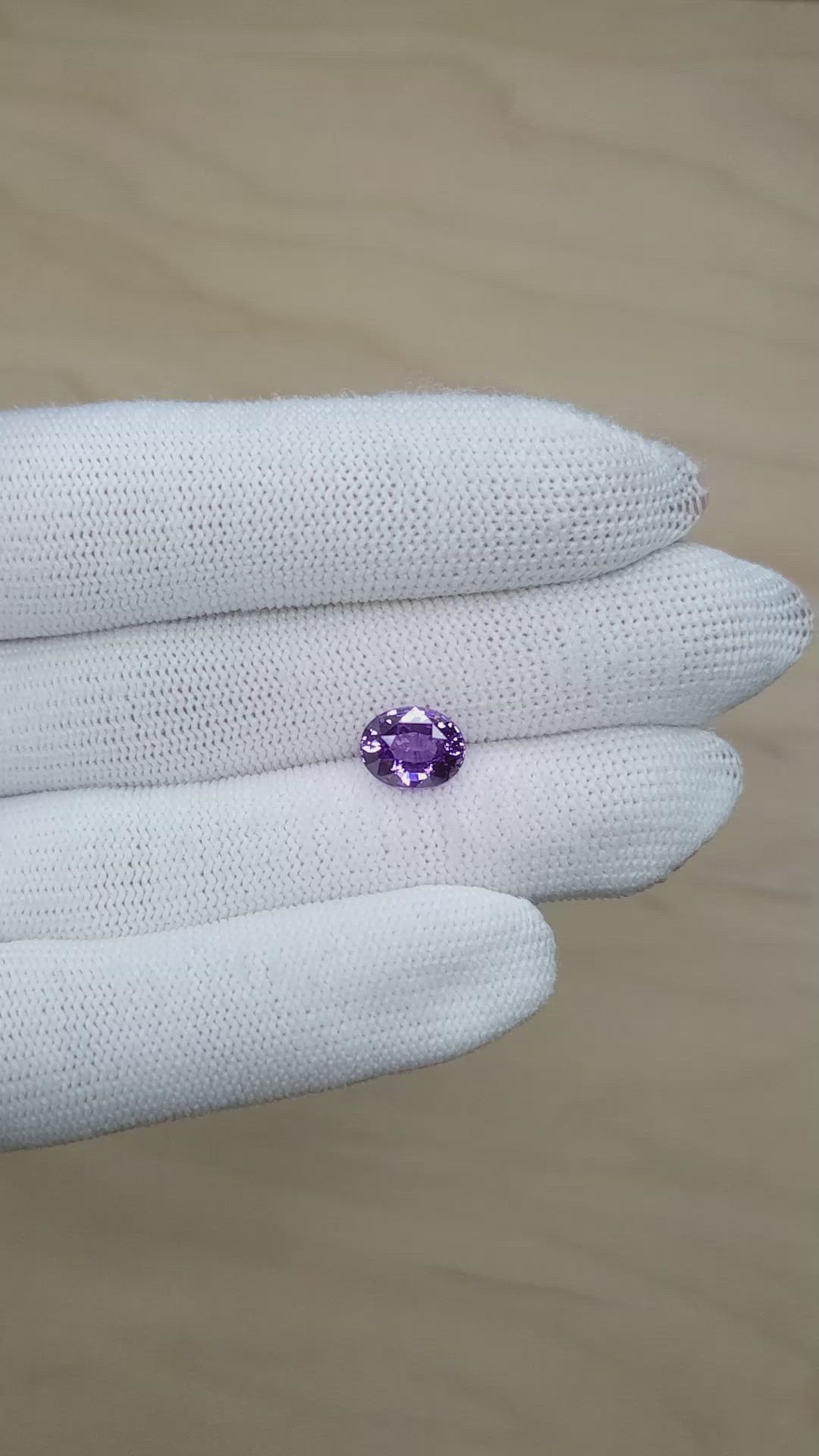 3.11 Ct. Purple Sapphire from Ceylon (Sri Lanka) Size Video