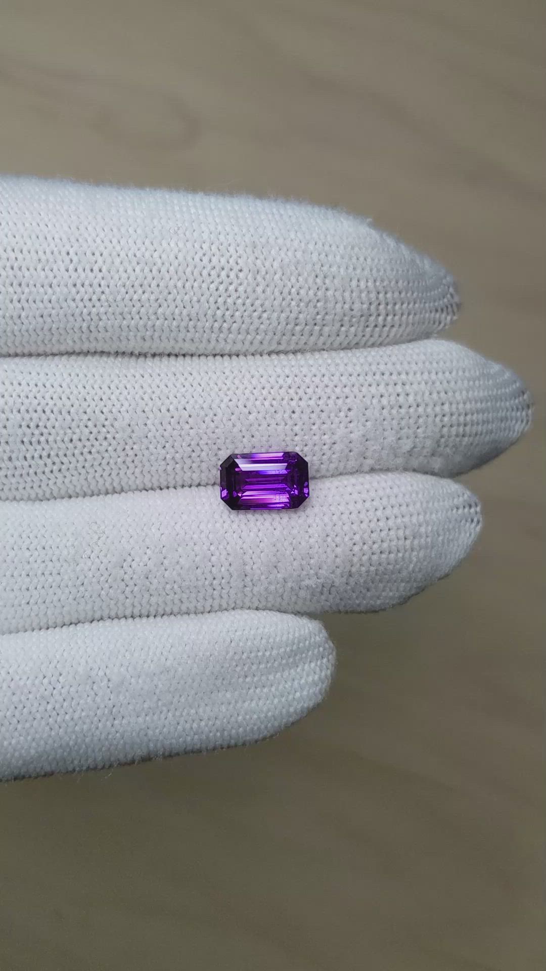 3.02 Ct. Purple Sapphire from Madagascar Size Video
