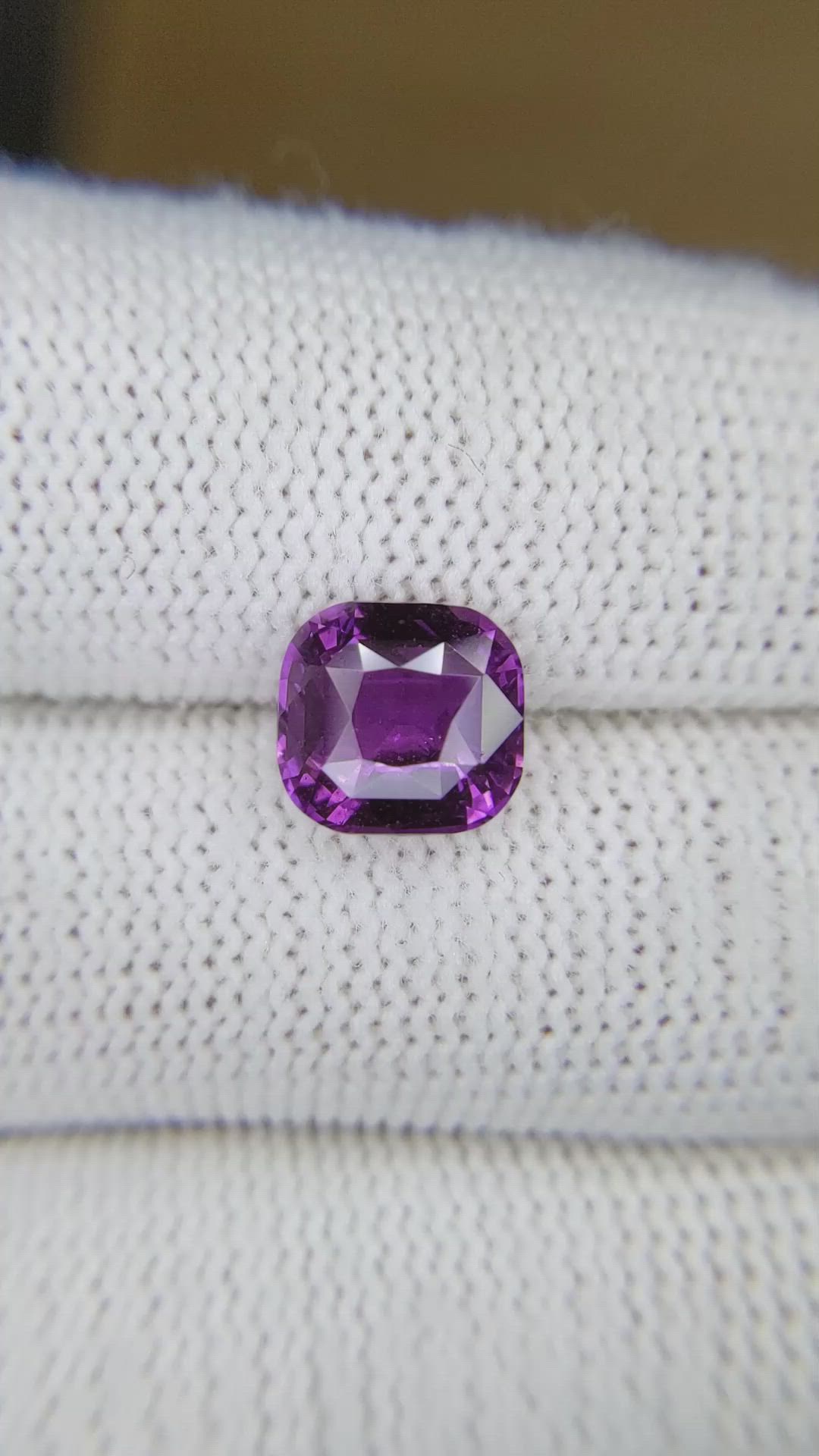 3.54 Ct. Purple Sapphire from Madagascar Size Video