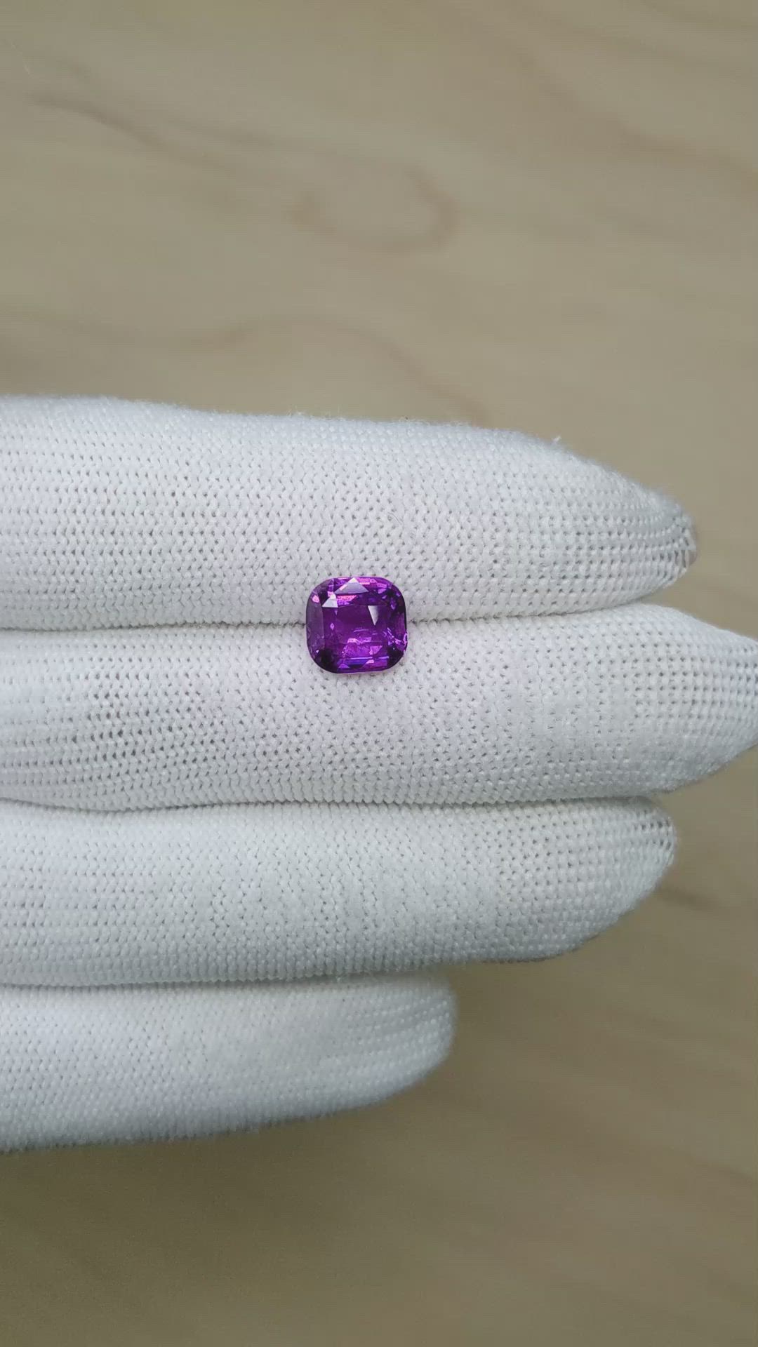 3.54 Ct. Purple Sapphire from Madagascar Size Video