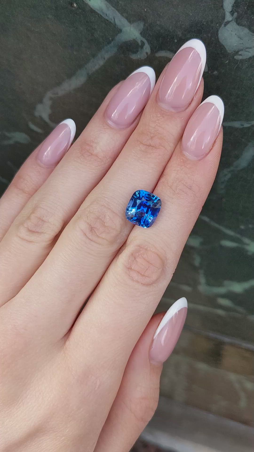 7.35 Ct. Blue Sapphire from Madagascar Size Video