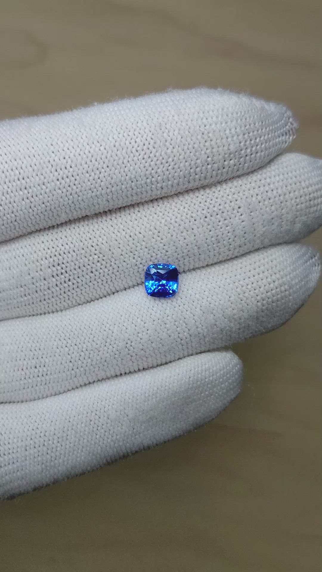 1.69 Ct. Blue Sapphire from Ceylon (Sri Lanka) Size Video
