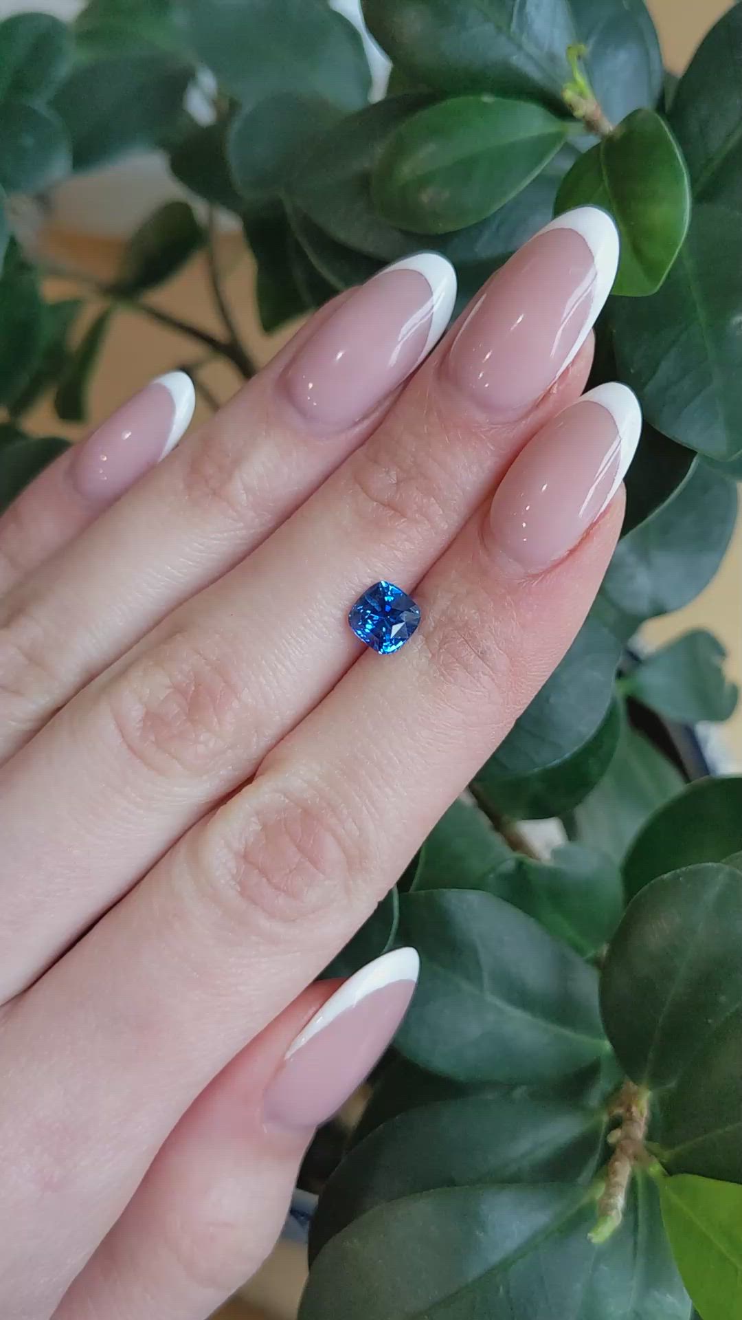 1.69 Ct. Blue Sapphire from Ceylon (Sri Lanka) Size Video