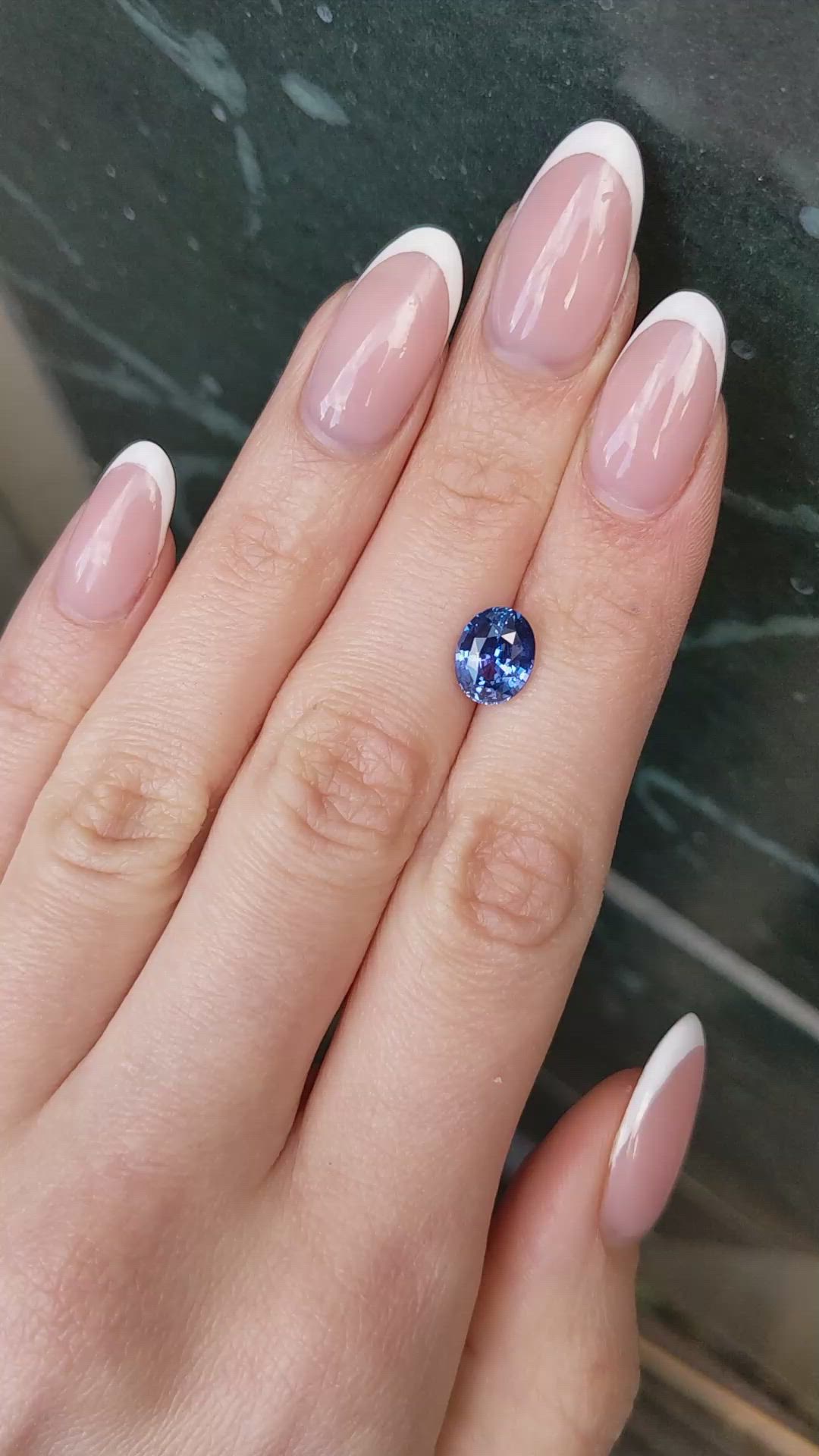 3.08 Ct. Blue Sapphire from Ceylon (Sri Lanka) Size Video