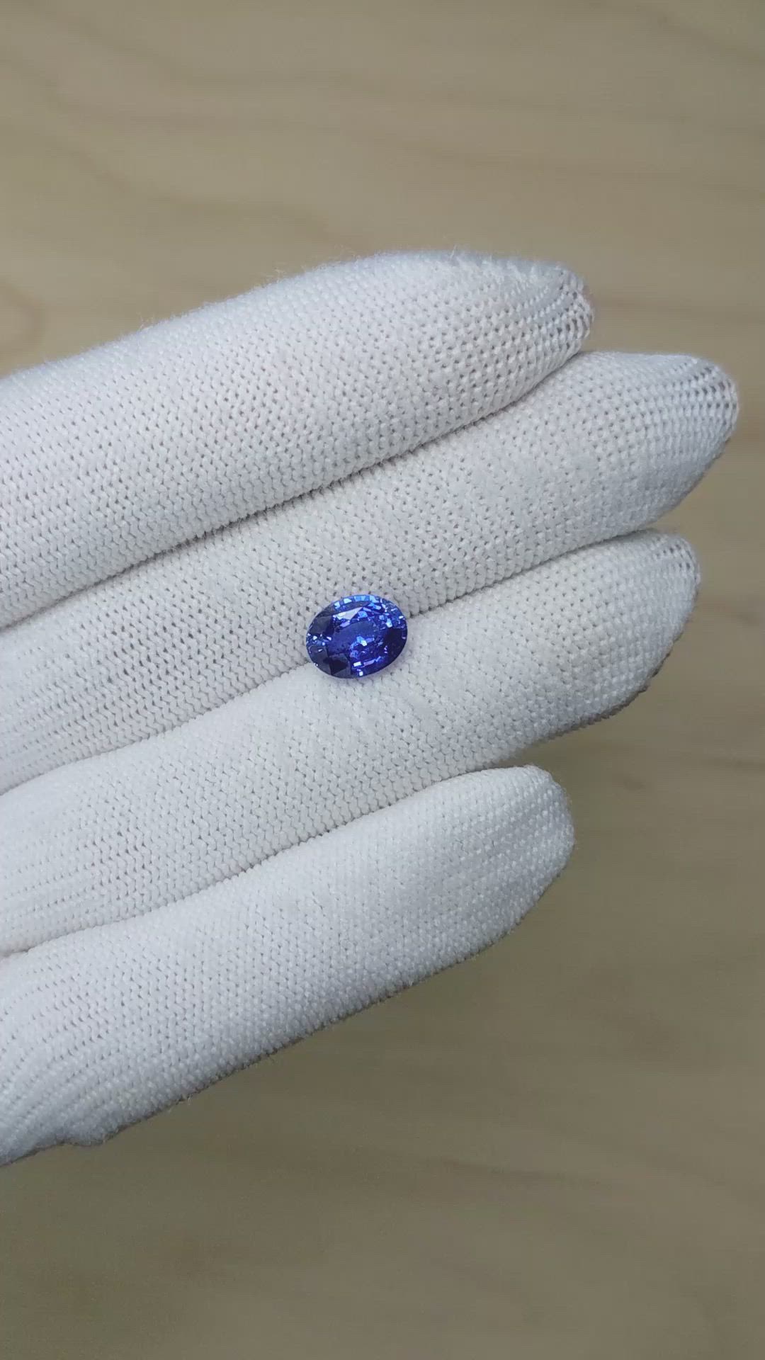 3.08 Ct. Blue Sapphire from Ceylon (Sri Lanka) Size Video
