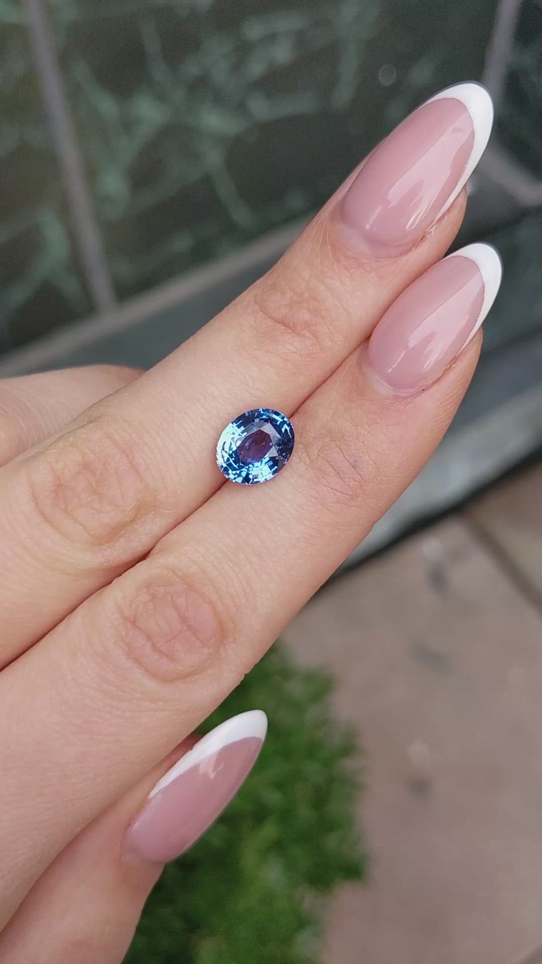 3.52 Ct. Blue Sapphire from Ceylon (Sri Lanka) Size Video