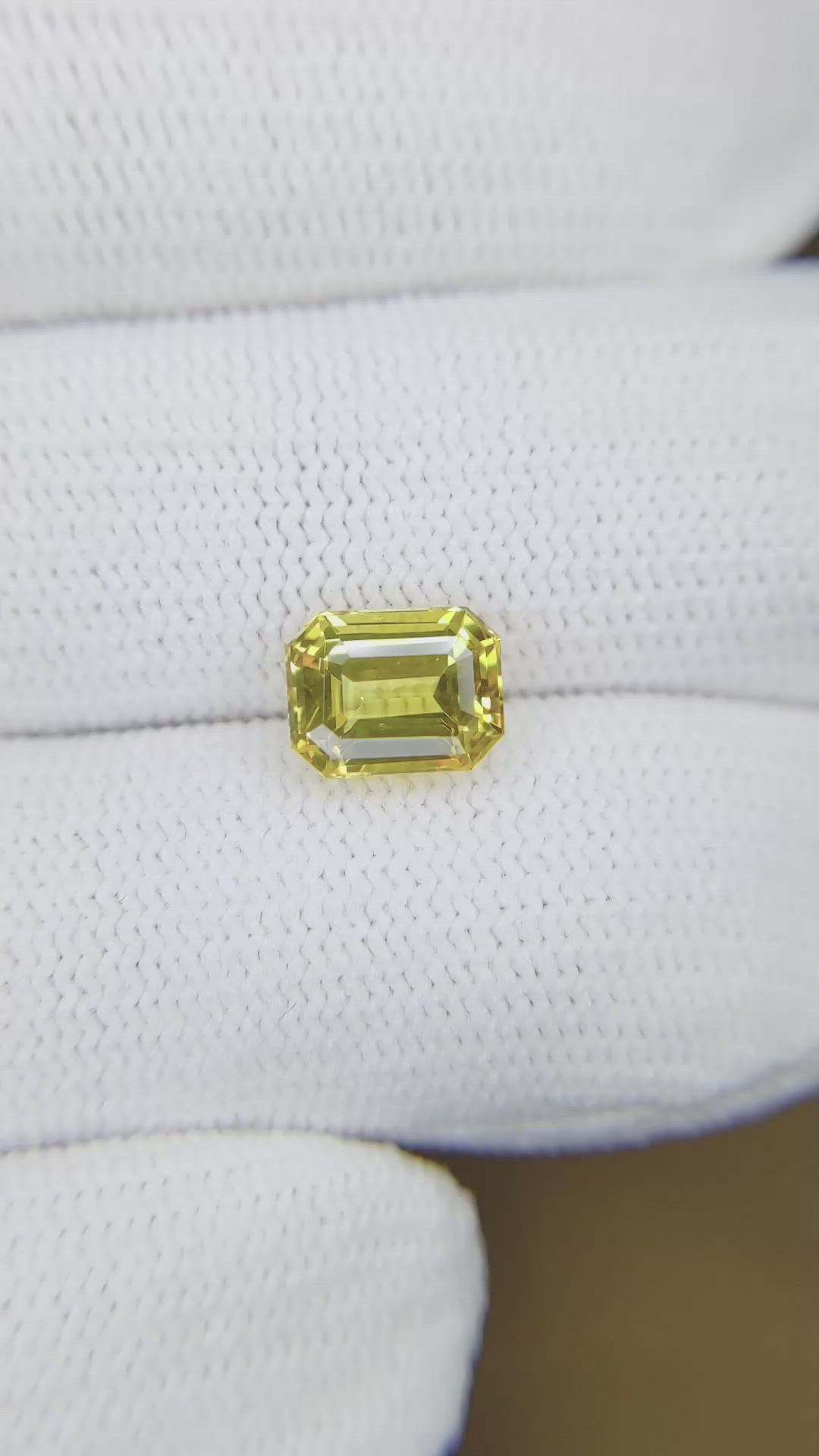1.98 Ct. Yellow Sapphire from Ceylon (Sri Lanka) Size Video