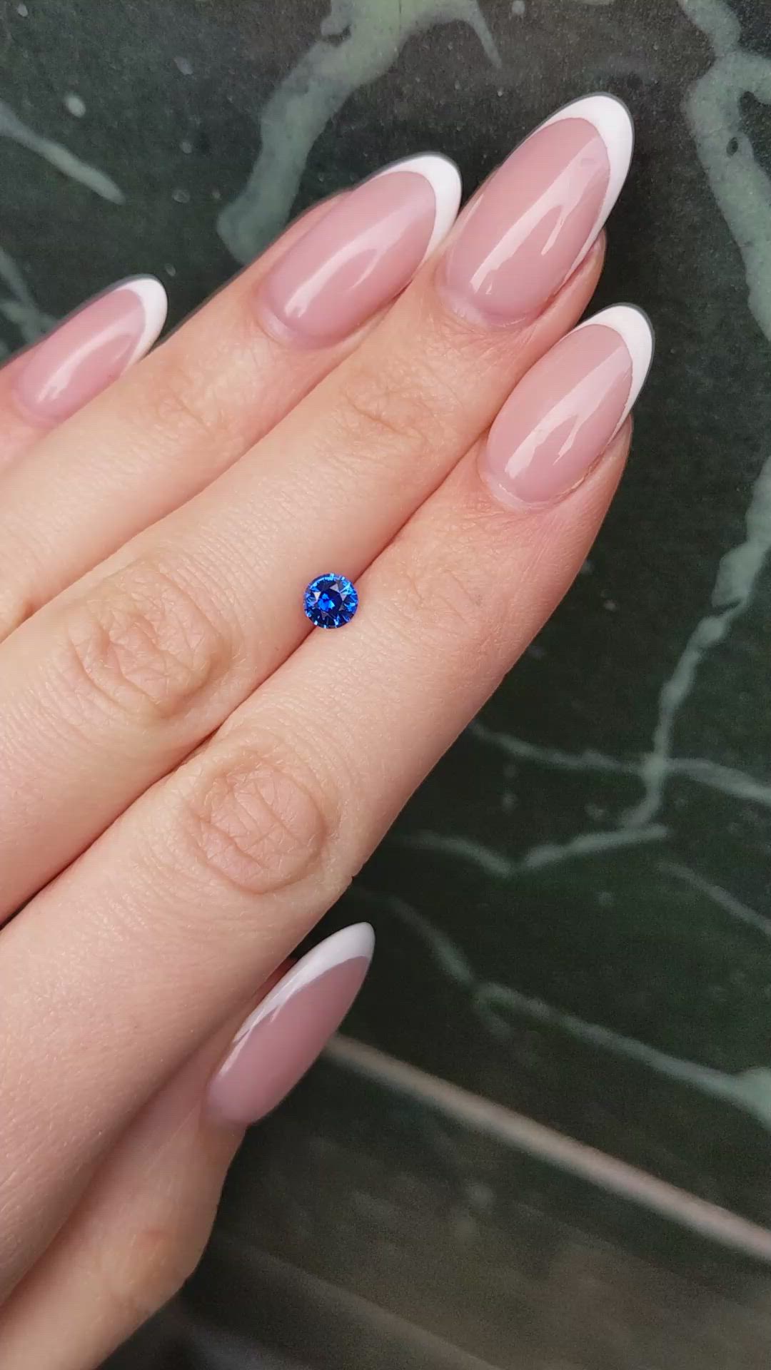 0.56 Ct. Blue Sapphire from Ceylon (Sri Lanka) Size Video