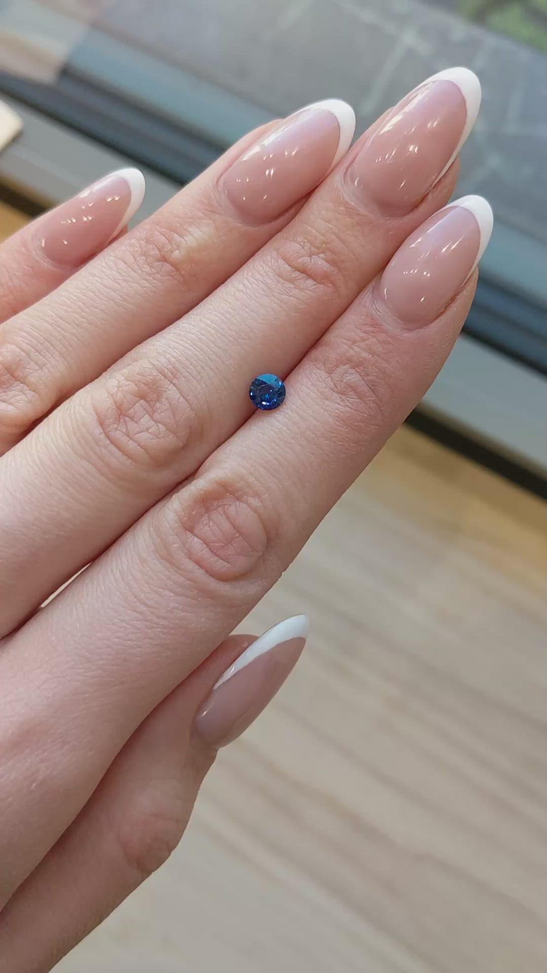 0.59 Ct. Blue Sapphire from Ceylon (Sri Lanka) Size Video