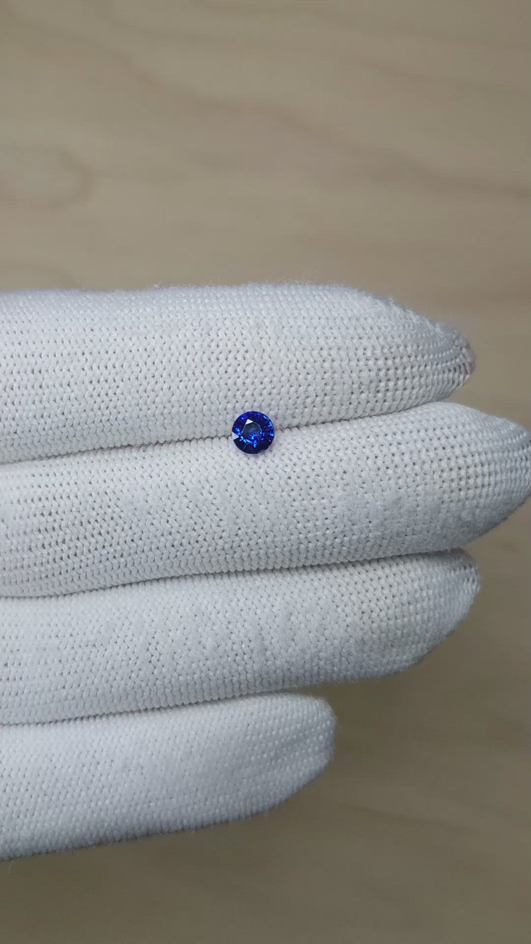 0.59 Ct. Blue Sapphire from Ceylon (Sri Lanka) Size Video