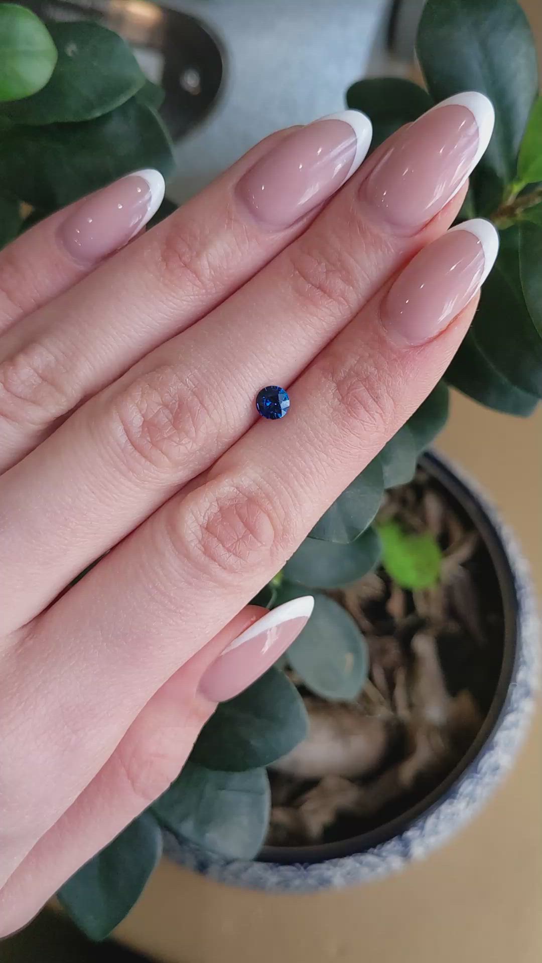 0.59 Ct. Blue Sapphire from Ceylon (Sri Lanka) Size Video