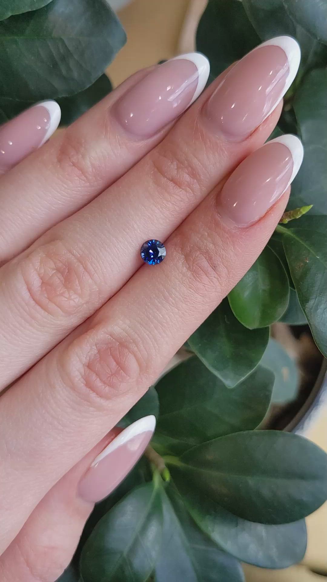 0.61 Ct. Blue Sapphire from Ceylon (Sri Lanka) Size Video