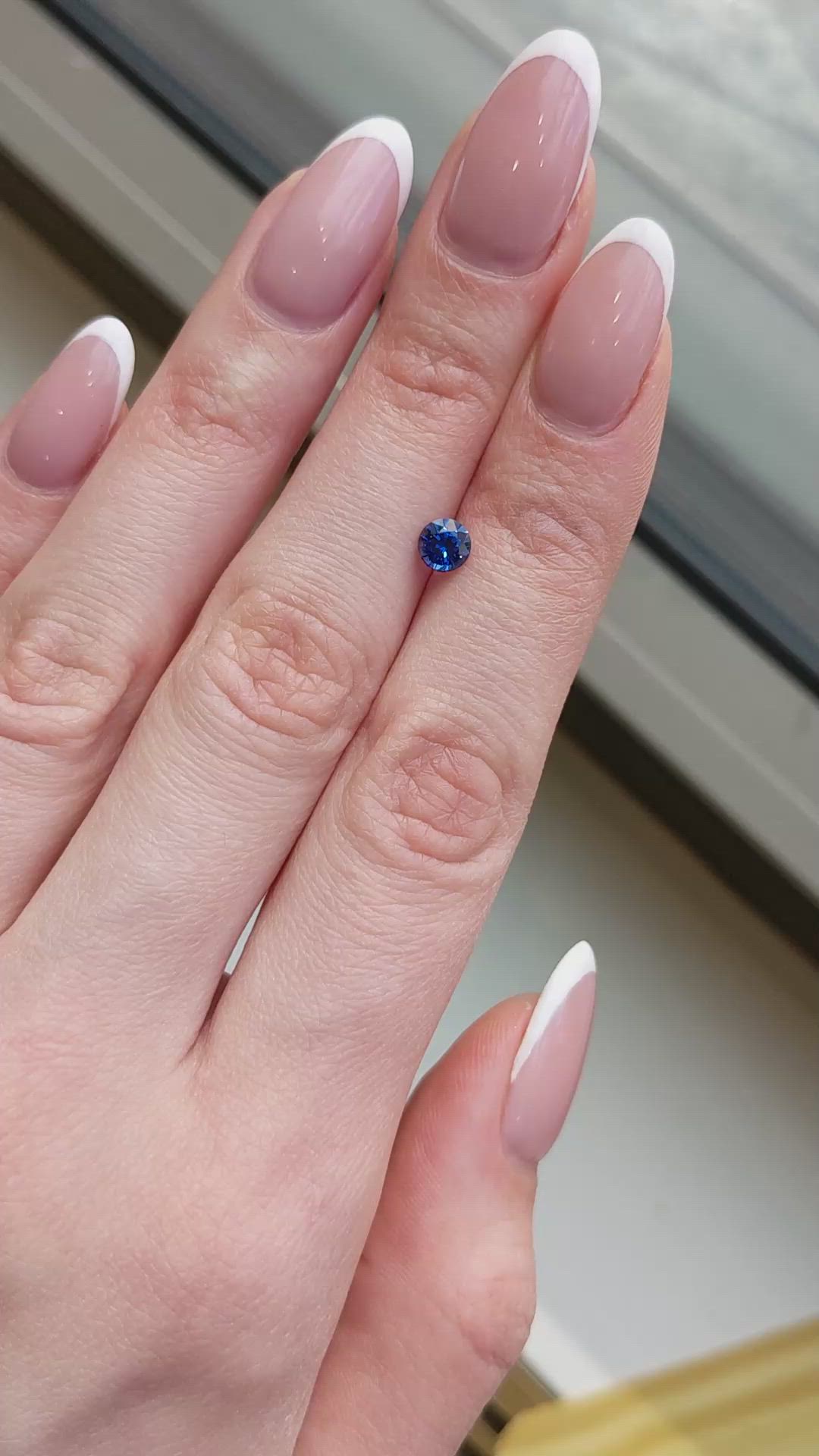 0.61 Ct. Blue Sapphire from Ceylon (Sri Lanka) Size Video