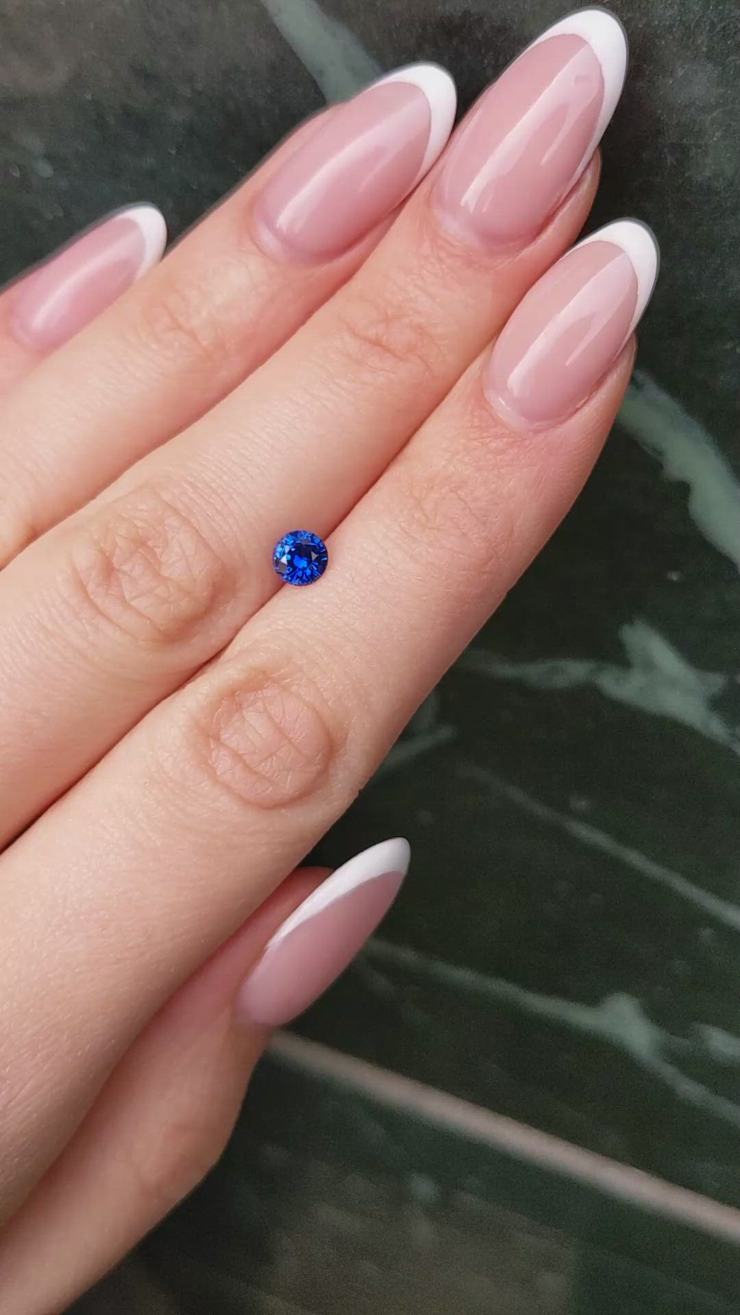 0.67 Ct. Blue Sapphire from Ceylon (Sri Lanka) Size Video