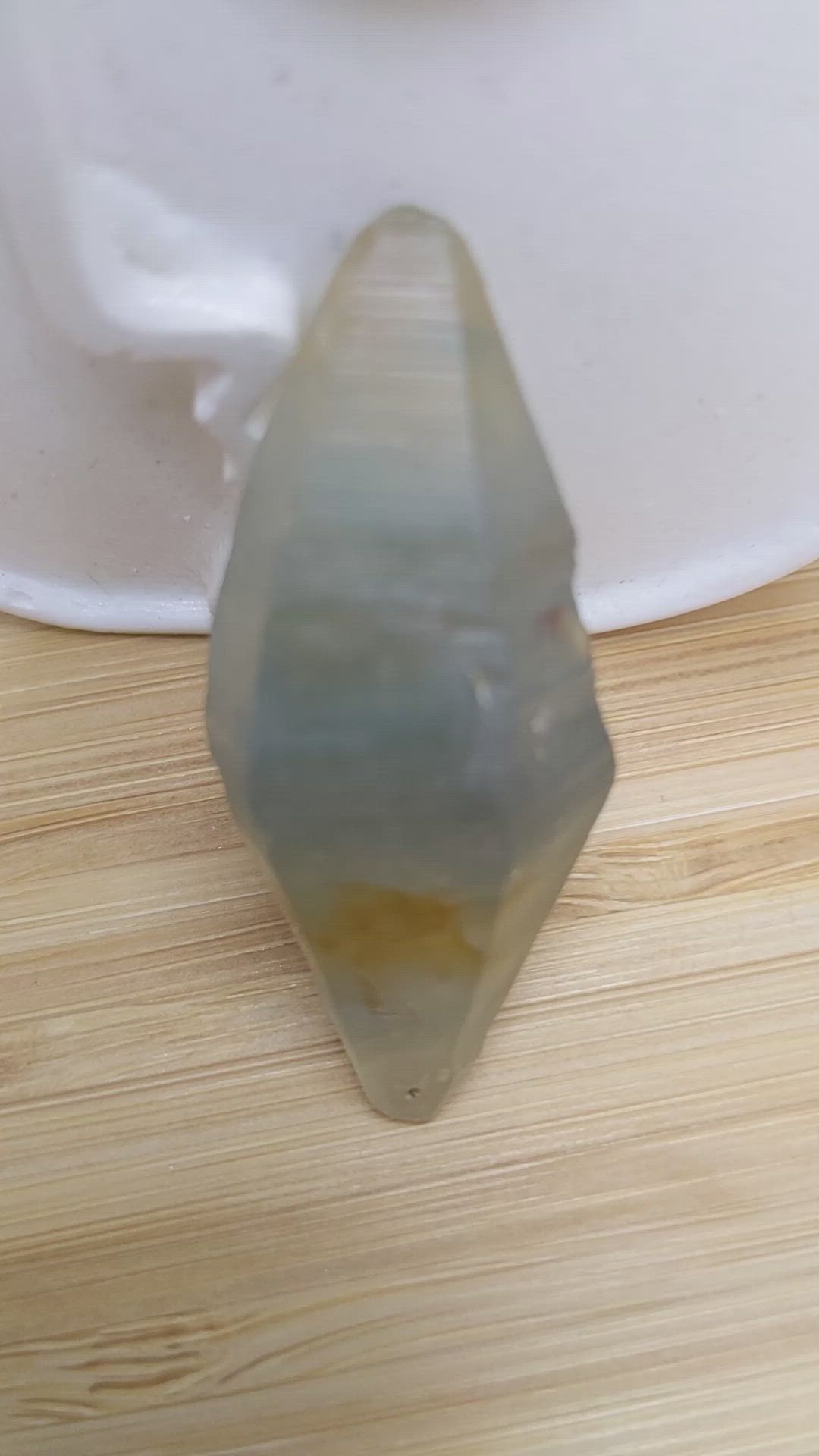 108.02 Ct. Bi Color Sapphire Crystal from Ceylon (Sri Lanka) Size Video