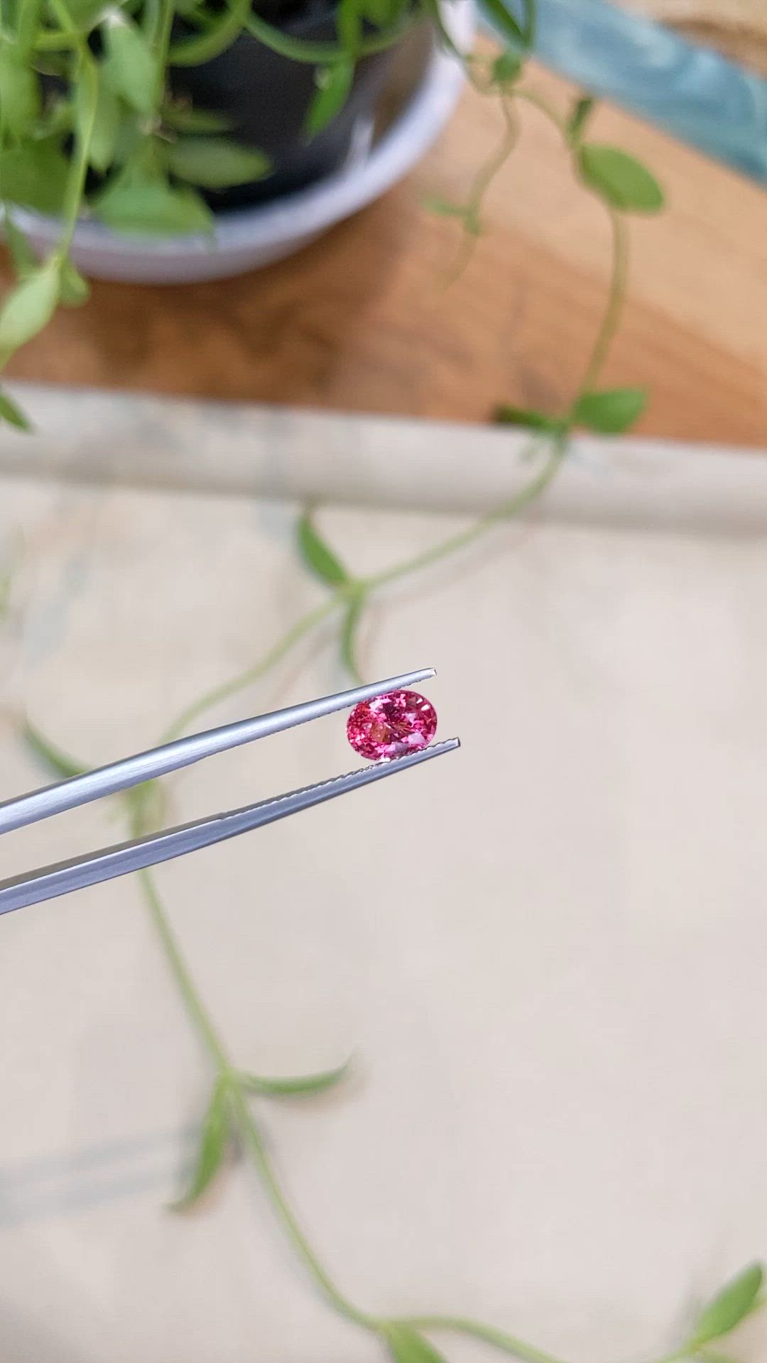 1.30 Ct. Pink Sapphire from Ceylon (Sri Lanka) Size Video