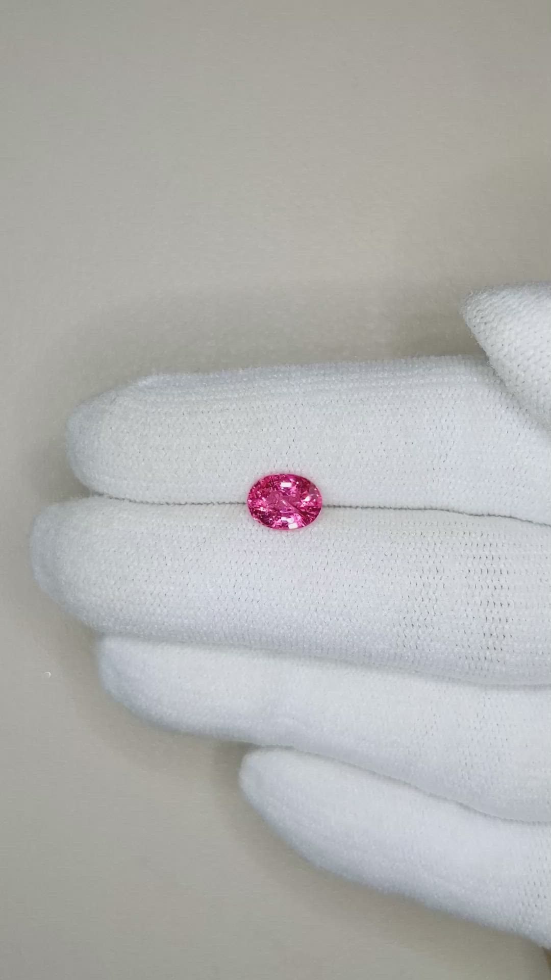 1.30 Ct. Pink Sapphire from Ceylon (Sri Lanka) Size Video