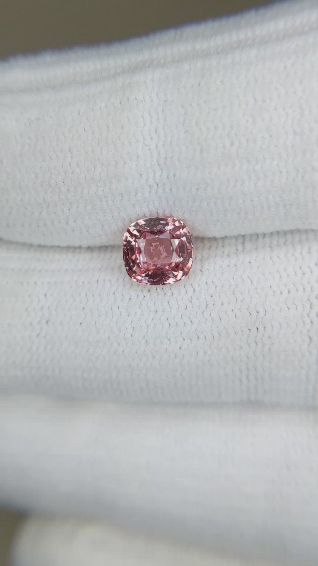 1.57 Ct. Reddish Pink Sapphire from Ceylon (Sri Lanka) Size Video