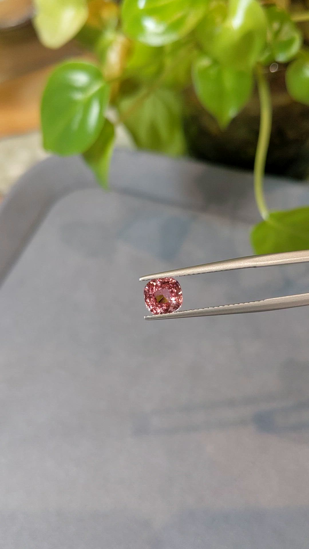 1.57 Ct. Reddish Pink Sapphire from Ceylon (Sri Lanka) Size Video