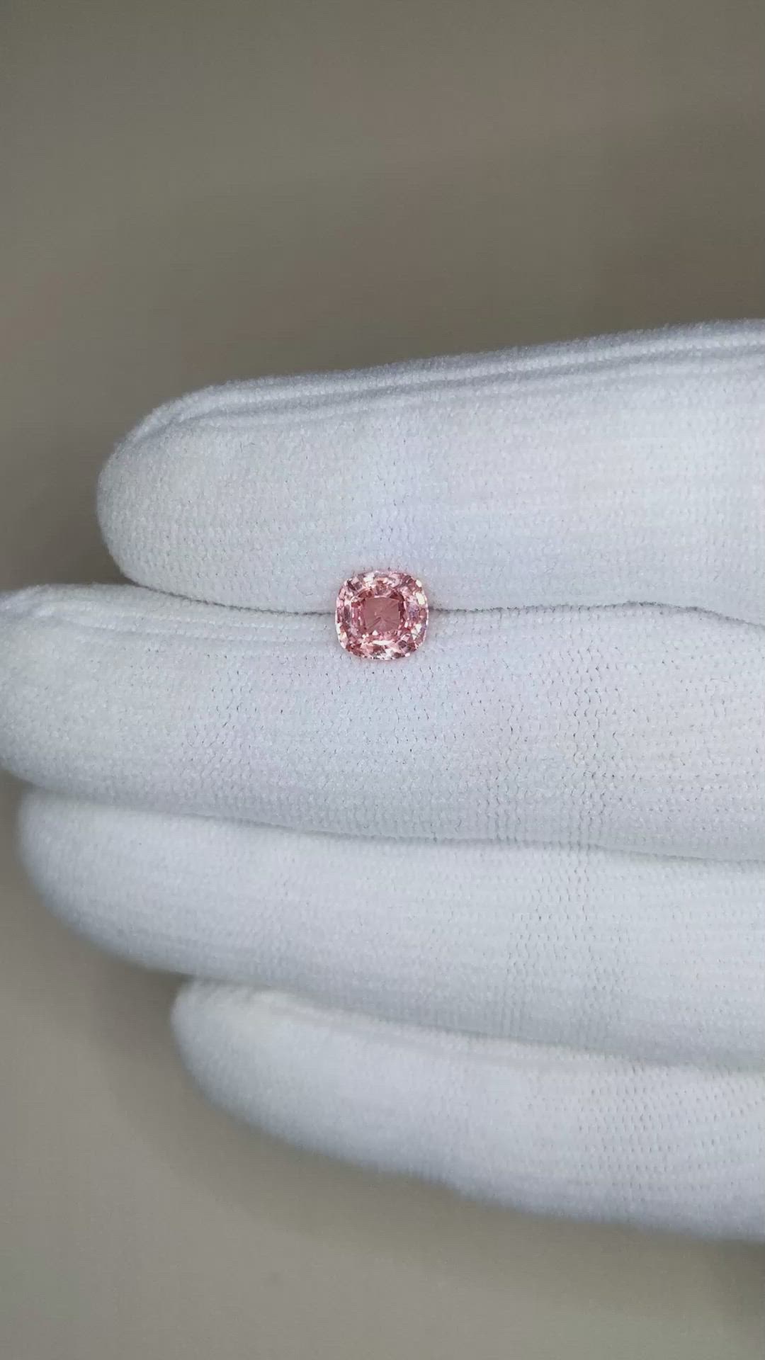 1.57 Ct. Reddish Pink Sapphire from Ceylon (Sri Lanka) Size Video