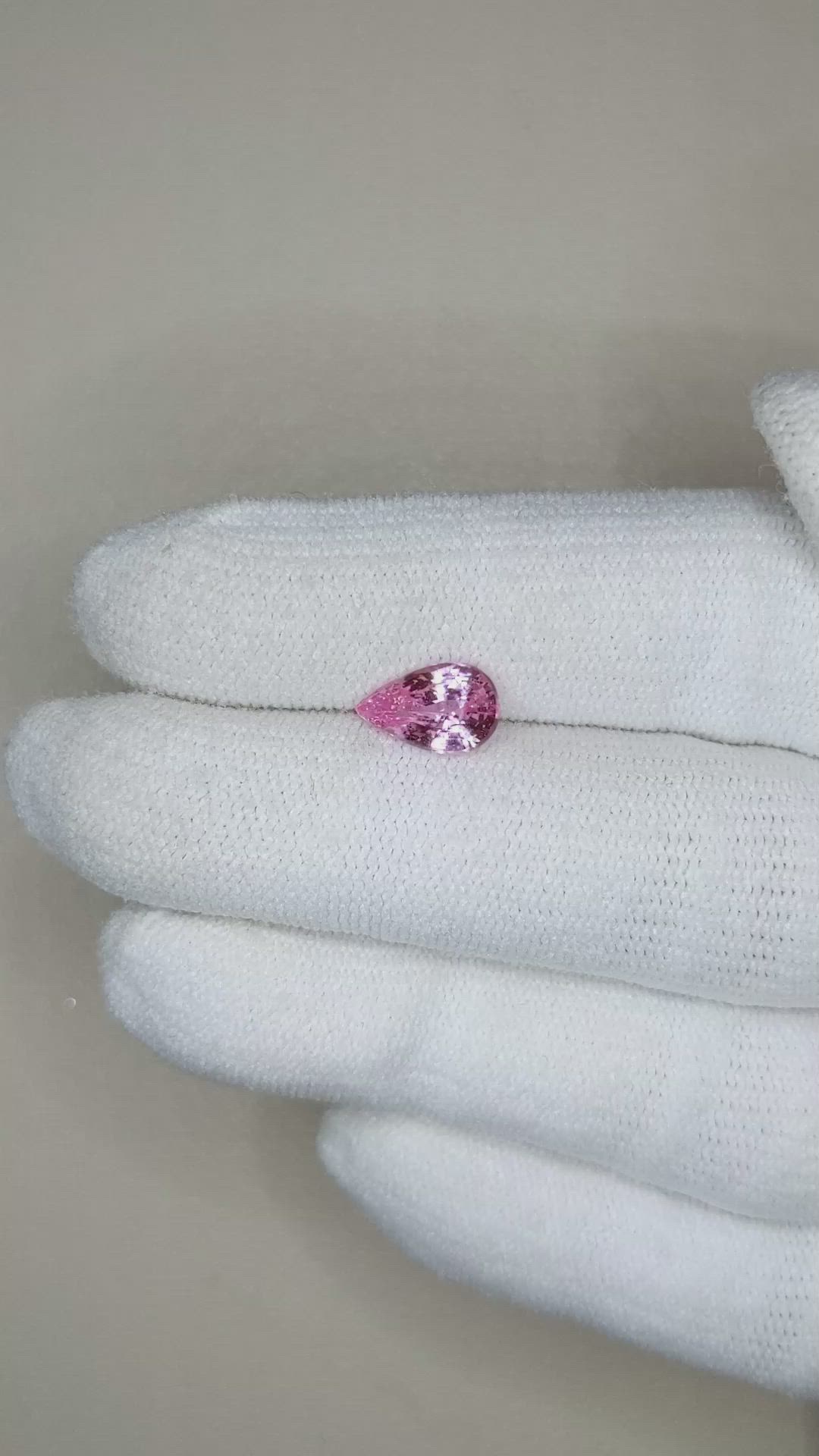 1.55 Ct. Pink Sapphire from Ceylon (Sri Lanka) Size Video