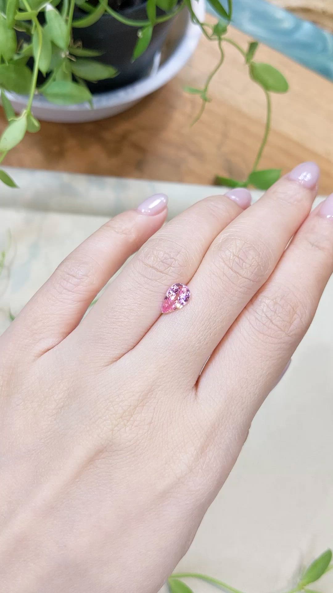 1.55 Ct. Pink Sapphire from Ceylon (Sri Lanka) Size Video