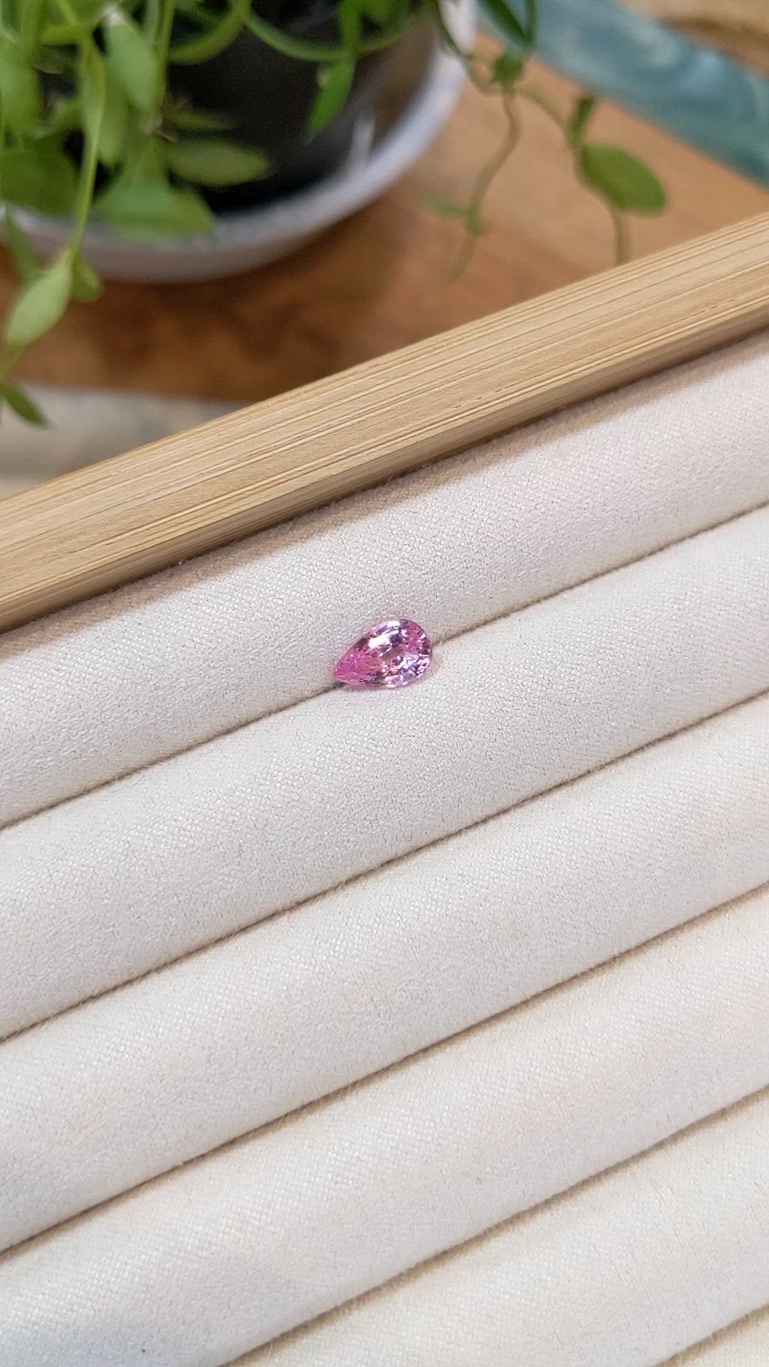 1.55 Ct. Pink Sapphire from Ceylon (Sri Lanka) Size Video