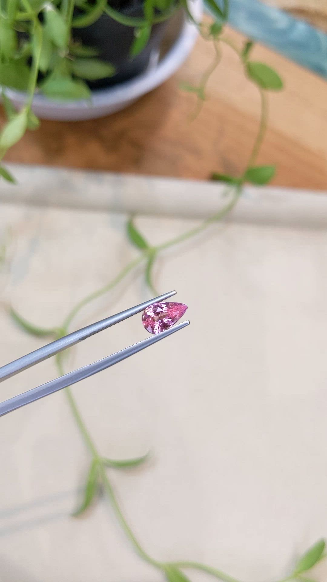 1.55 Ct. Pink Sapphire from Ceylon (Sri Lanka) Size Video