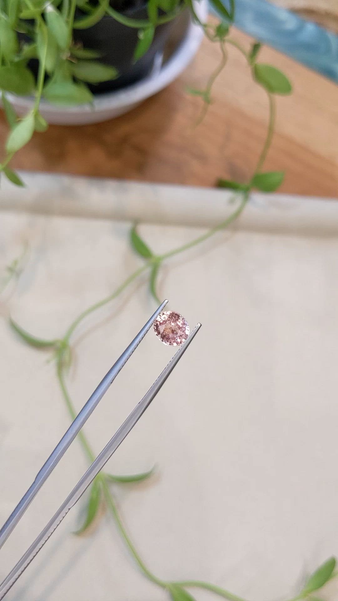 2.01 Ct. Peach Sapphire from Ceylon (Sri Lanka) Size Video