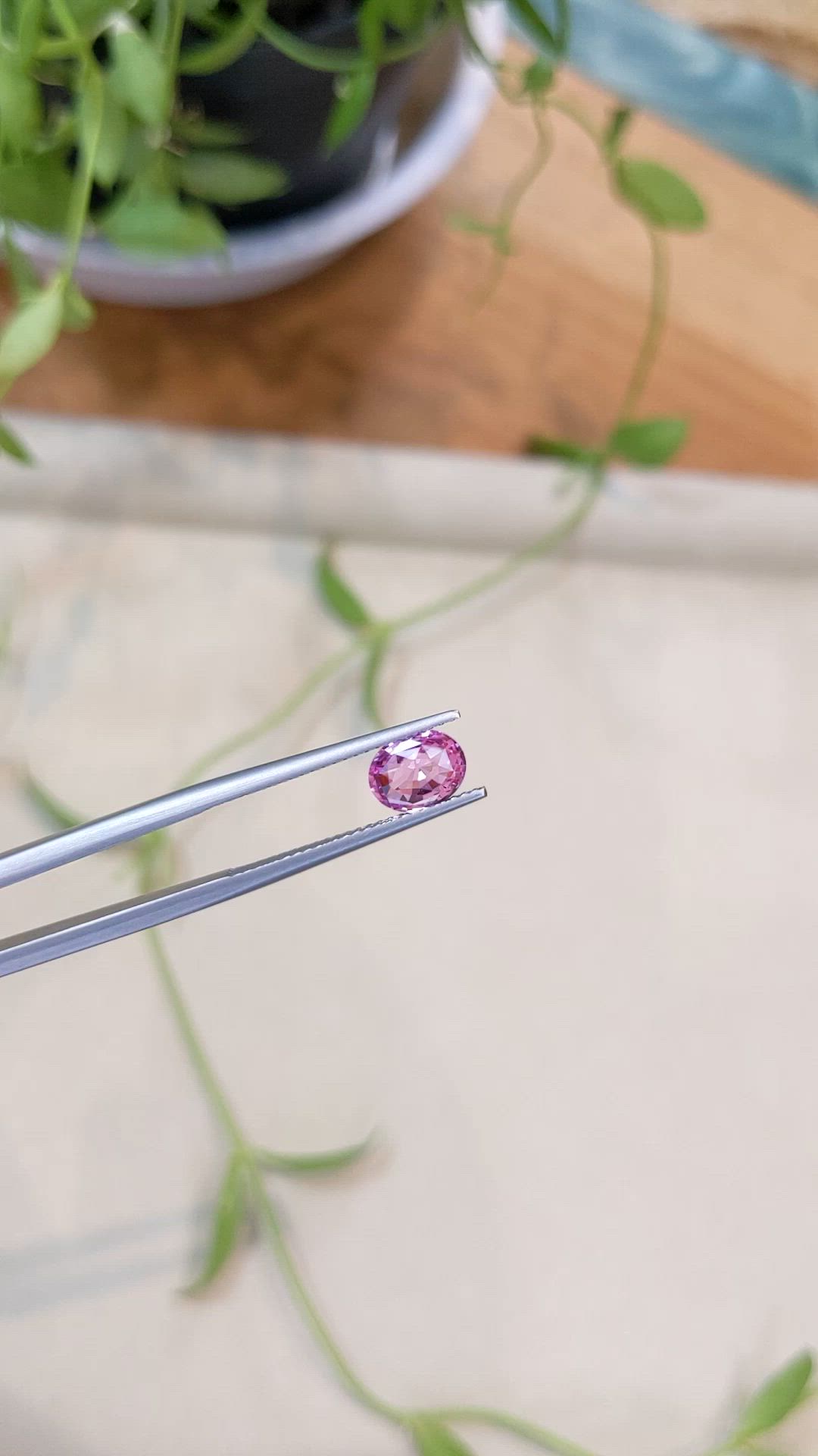 1.11 Ct. Pink Sapphire from Ceylon (Sri Lanka) Size Video